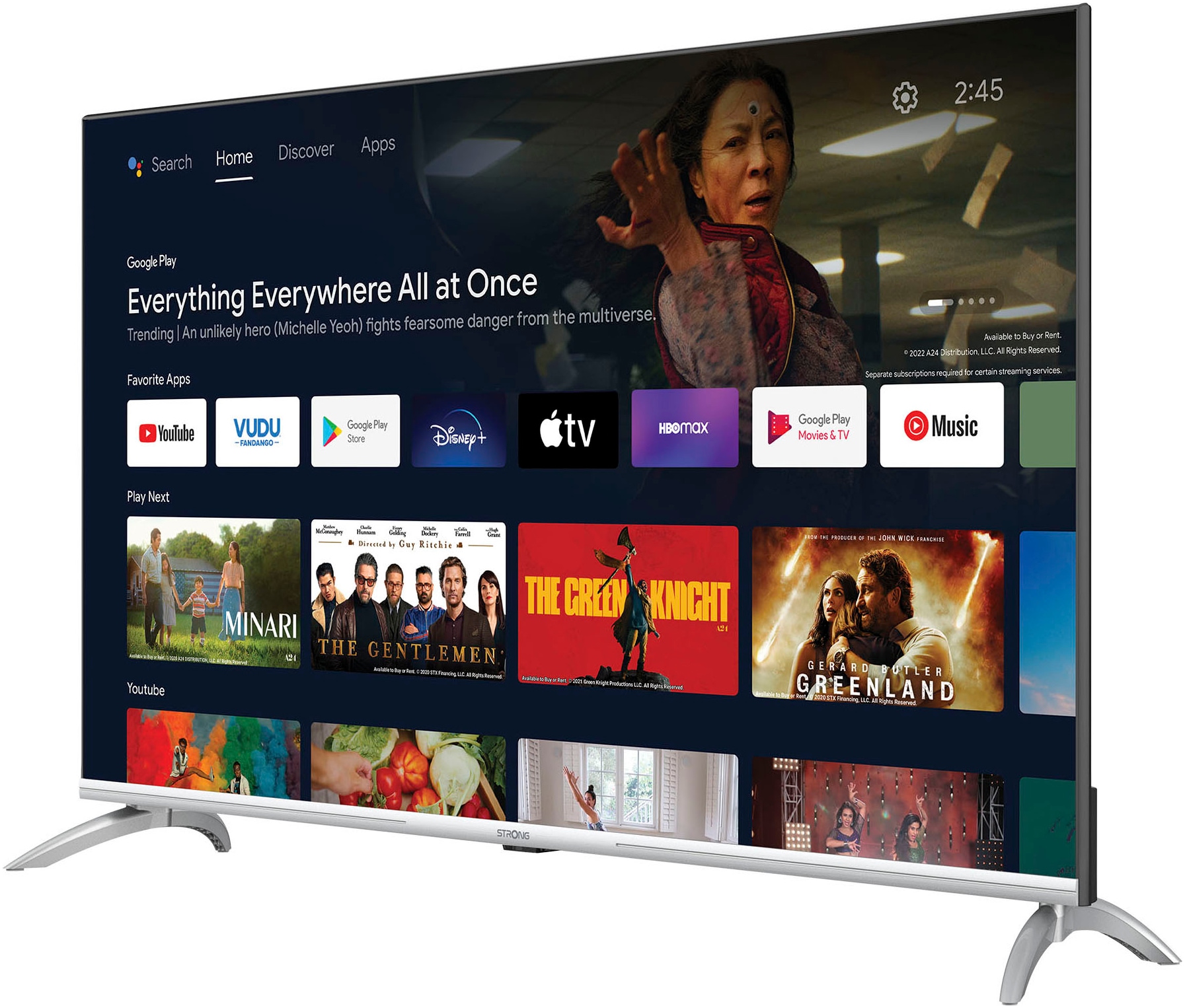 Strong LED-Fernseher »SRT 43UD6593«, 4K Ultra HD, Android TV-Smart-TV