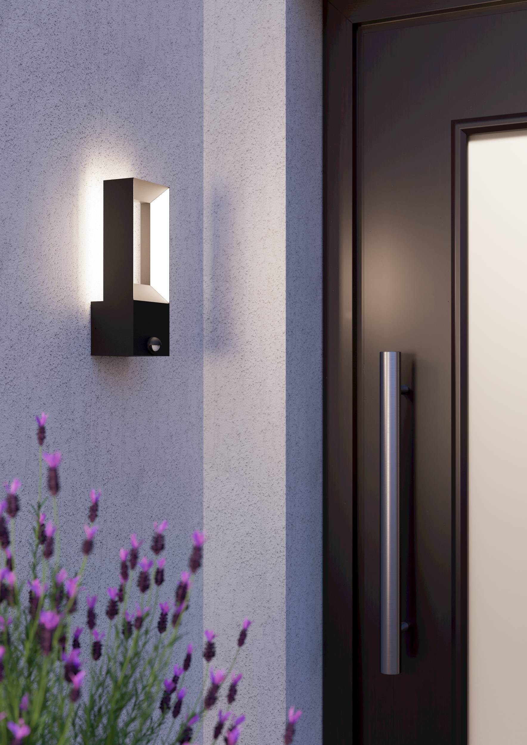 EGLO Wandleuchte »Riforano Wandlampe, Aluminum-Guss und Kunststoff, IP44, Außenleuchte« LED-Modul 1 Stk. Warmweiß Wand-/Deckenleuchte - L11 x H29 x AL9,5 cm - schwarz - 2X5W inkl.