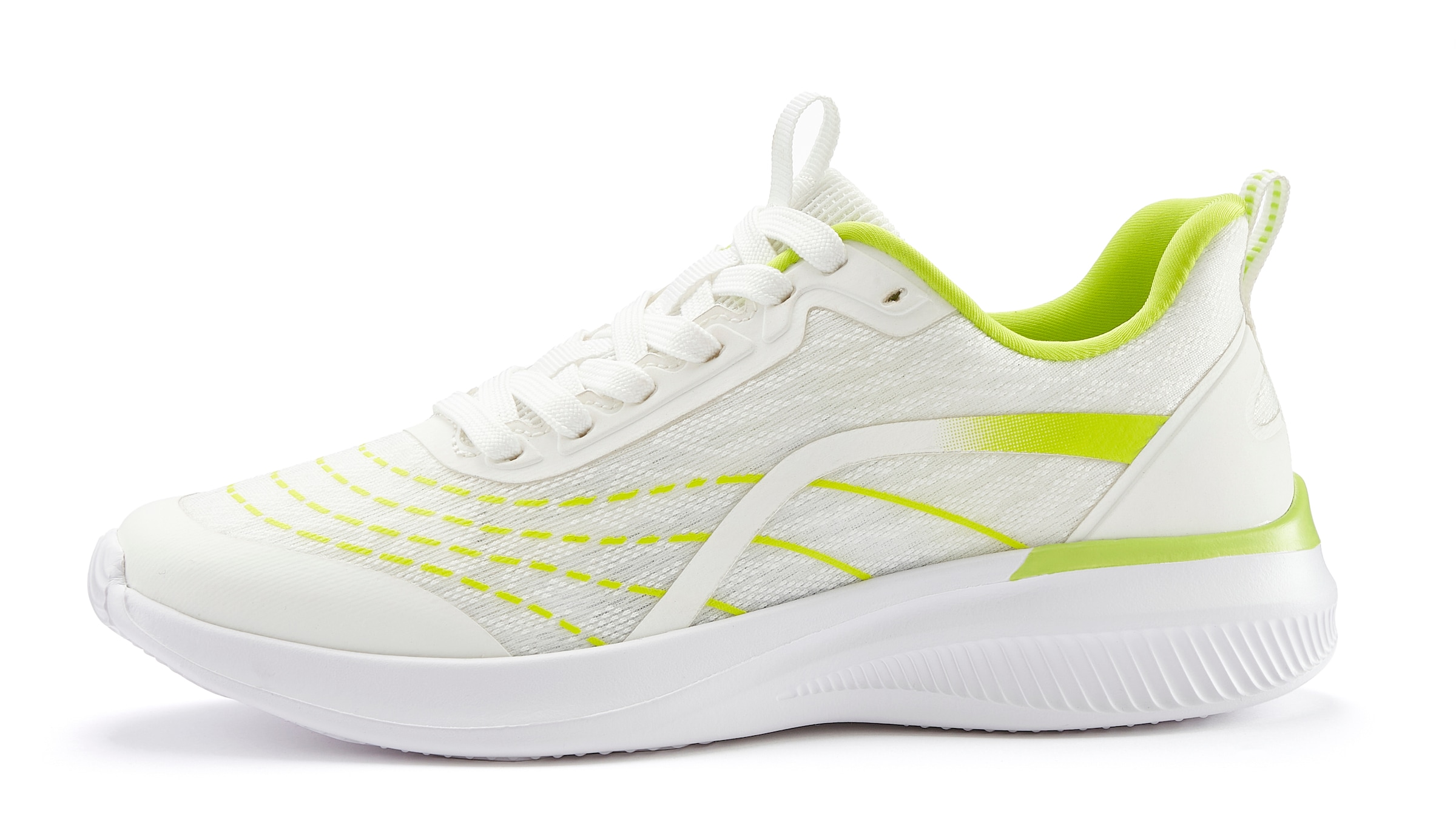 LASCANA Sneaker »Halbschuh, Schnürschuh, Freizeitschuh«, aus Textil mit Farbakzenten