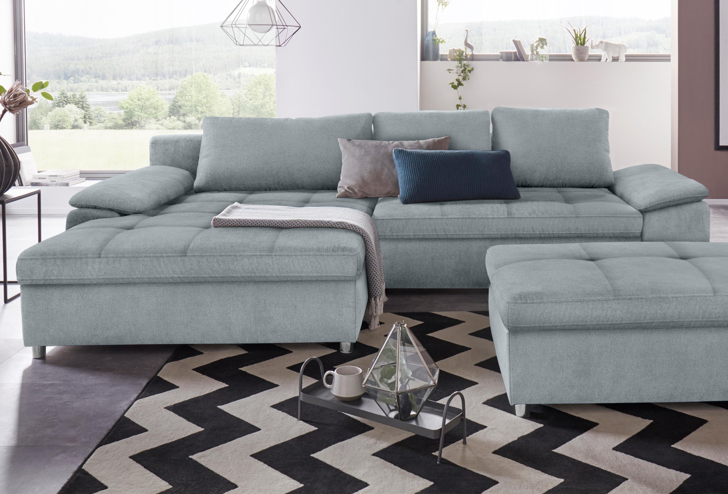 sit&more Ecksofa »Labene L-Form«, wahlweise mit Bettfunktion und Bettkasten, auch als XXL-Variante