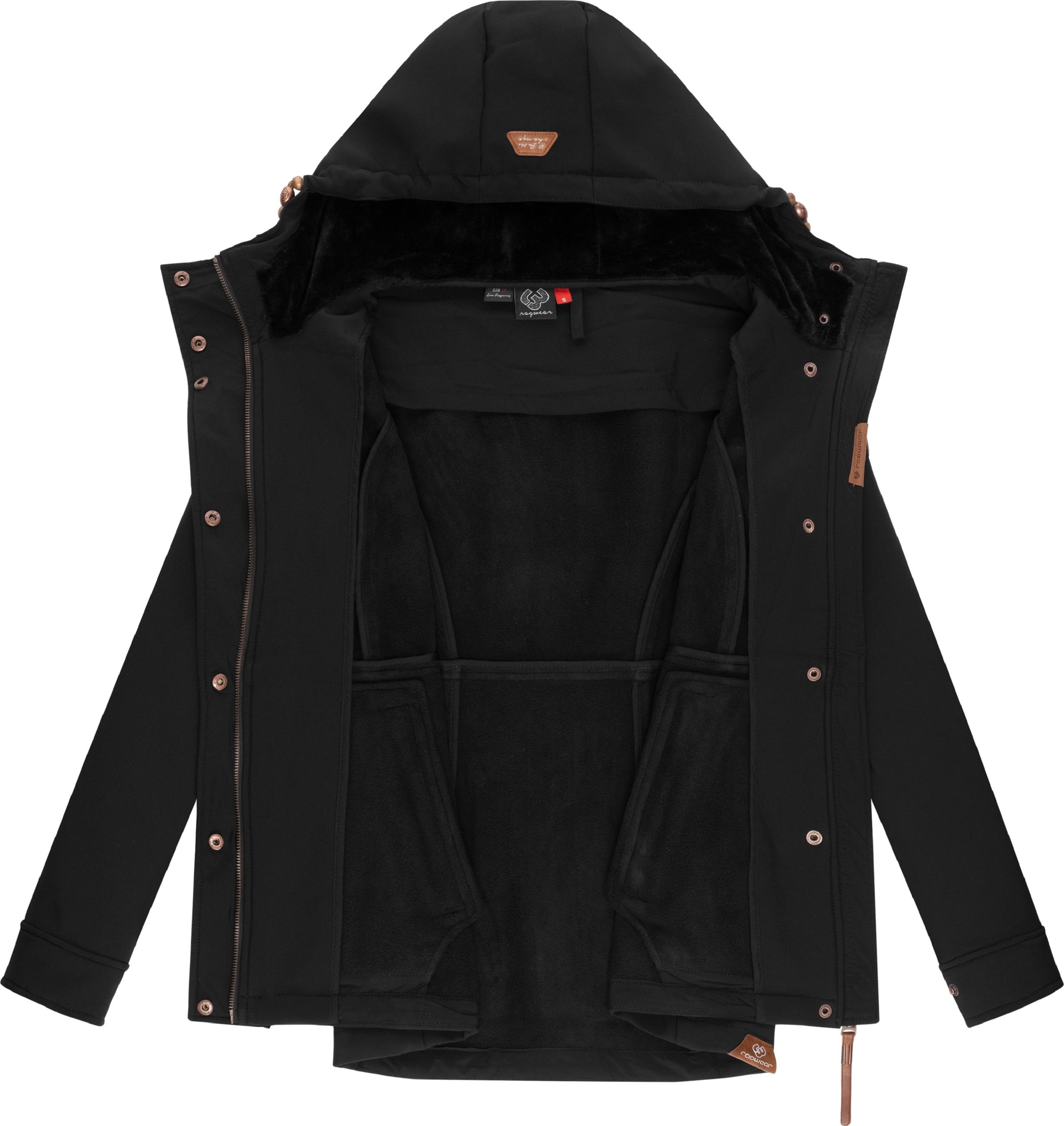 Ragwear Softshelljacke »Softshelljacke Yba«, mit Kapuze, sportliche Damen Outdoorjacke mit Kapuze