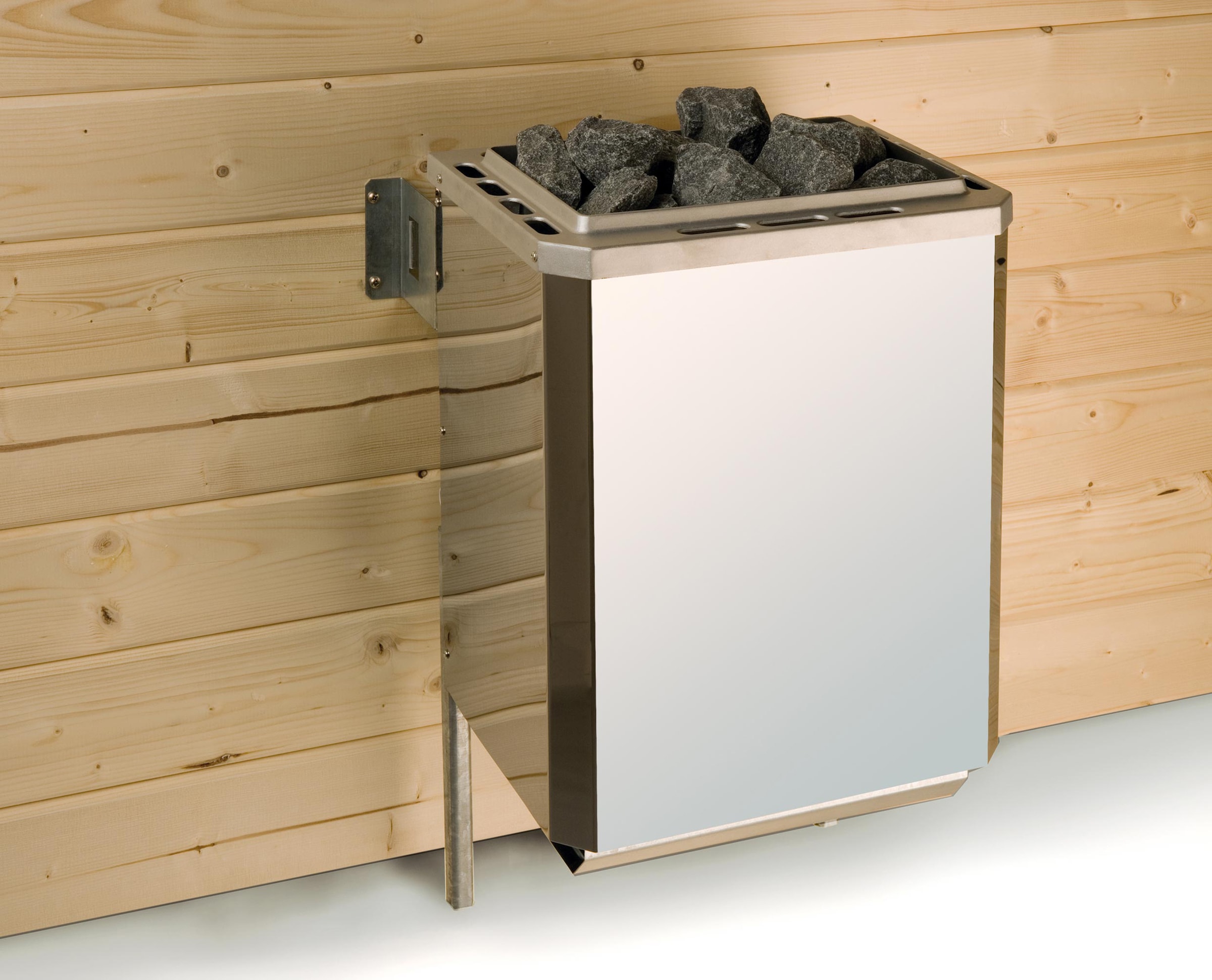 weka Sauna »Massivholzsauna VALIDA Eck 2« Blockbohlen, Eckeinstieg, moderne Ganzglastür
