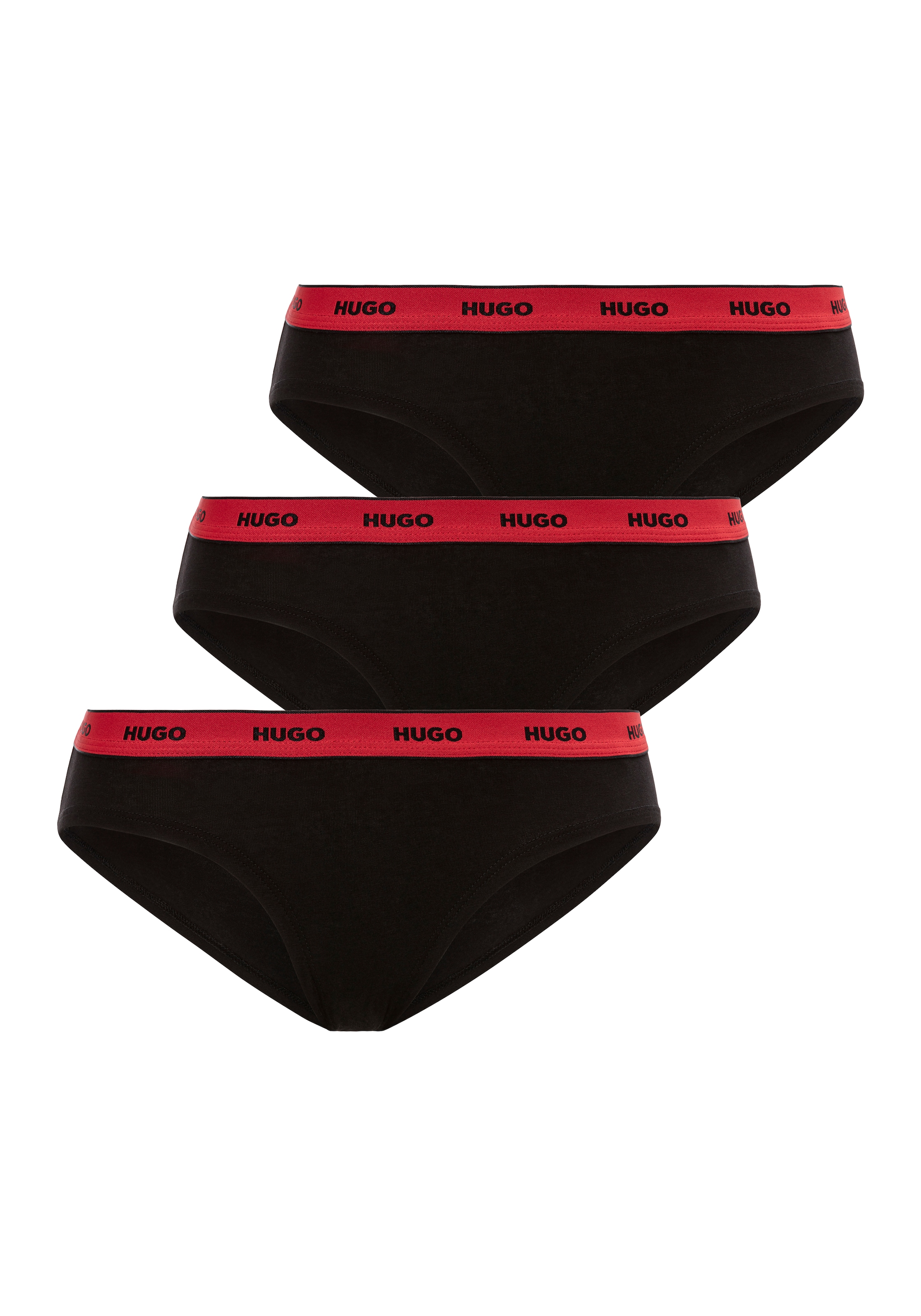 HUGO Underwear Slip »TRIPLET BRIEF STRIPE«, (Packung, 3 St., 3er-Pack), mit kontrastfarbenem Logobund