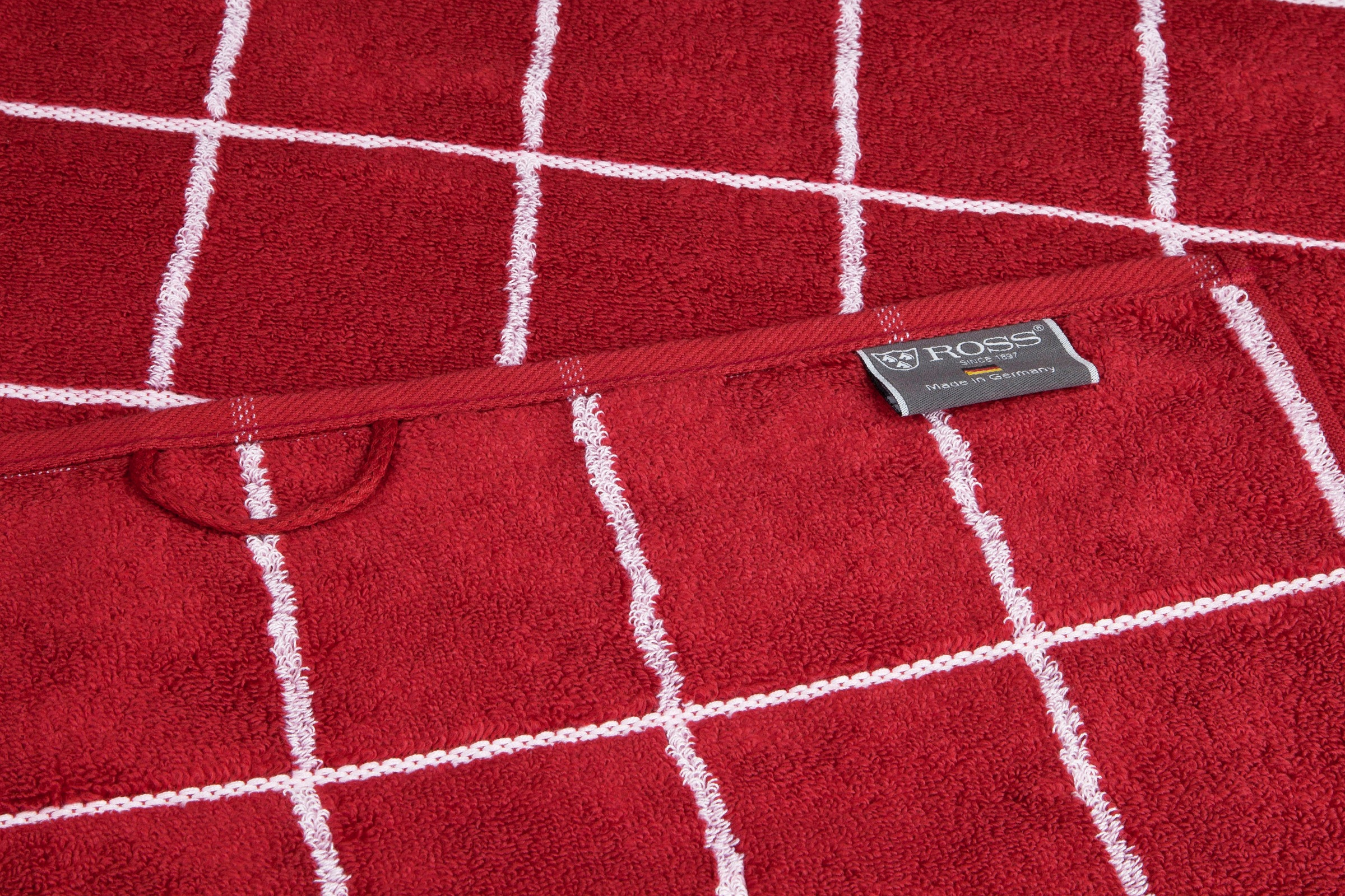 ROSS Handtücher »Cashmere Überkaro«, (2 St.), 100% Baumwolle, kariert, in modischen Karo Farben