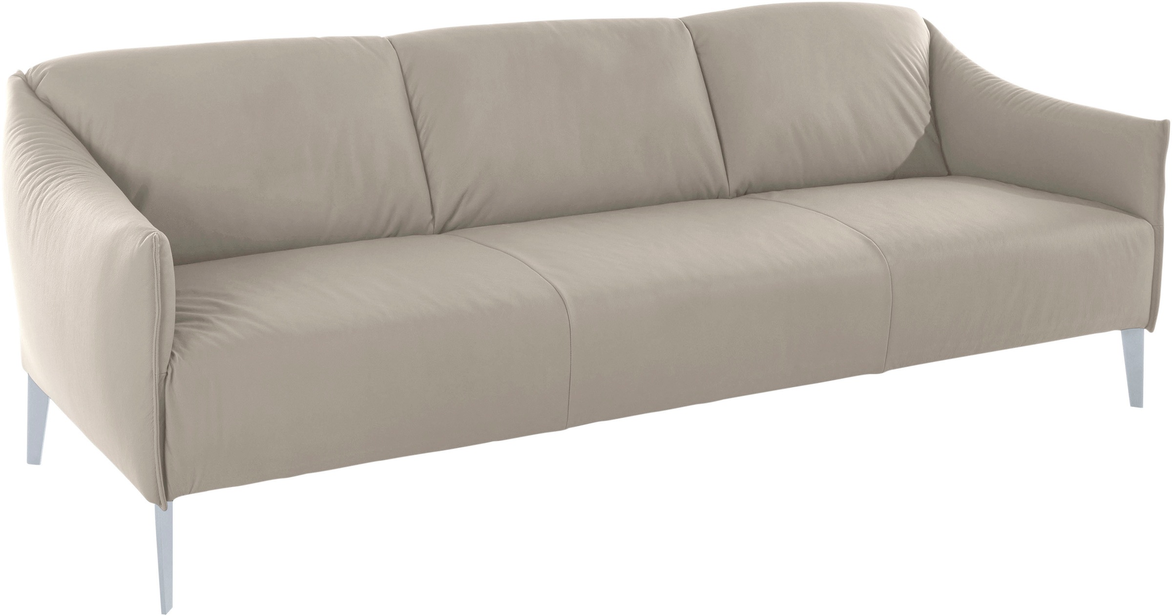 W.SCHILLIG 3-Sitzer »sally«, mit Metall-Winkelfüßen in Silber matt, Breite 224 cm