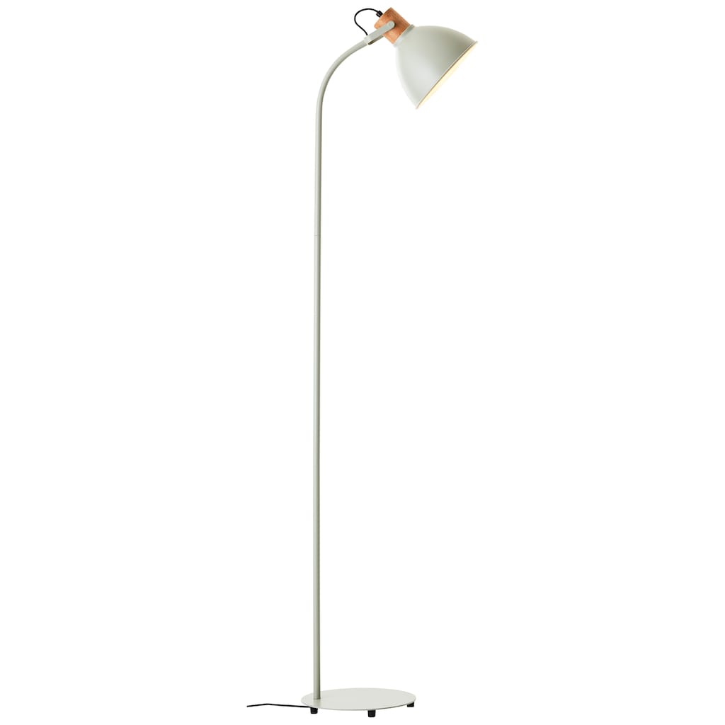Brilliant Stehlampe »Erena«, 1 flammig-flammig, Höhe 150 cm, E27, Metall/Holz, hellgrün