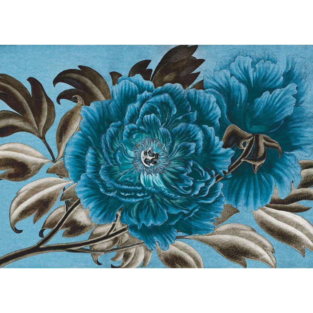 Komar Fototapete »Royal Peony«, Wald-floral, Größe: 350 x 250 cm (Breite x Höhe), Deutsches Qualitätsvlies (150 g/m²)