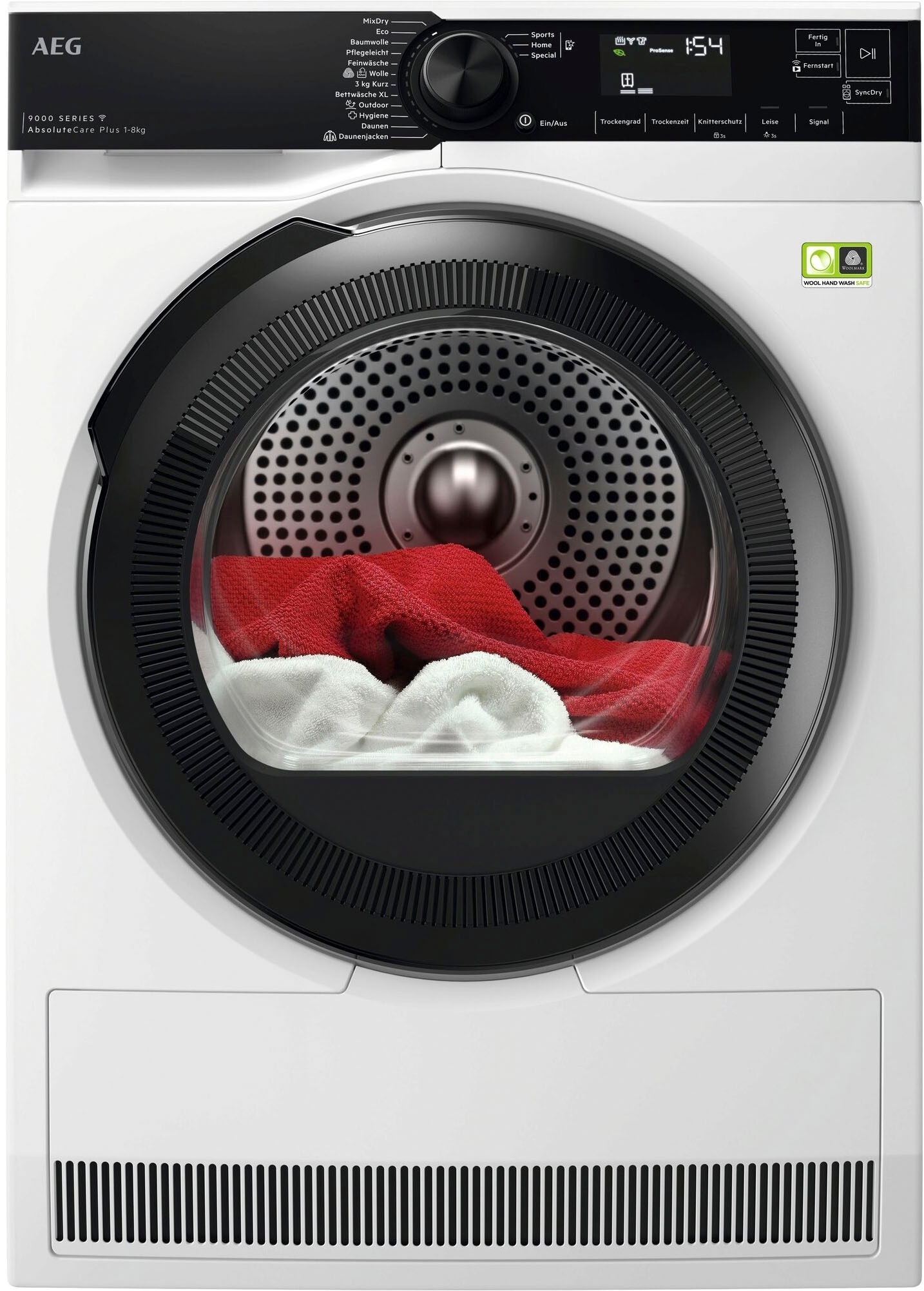 AEG, Wärmepumpentrockner »TR9W75780« 3D-Scan: Daunenjacken so flauschig und warm wie am ersten Tag, weiß, Das Swissatest zertifizierte Hygiene-