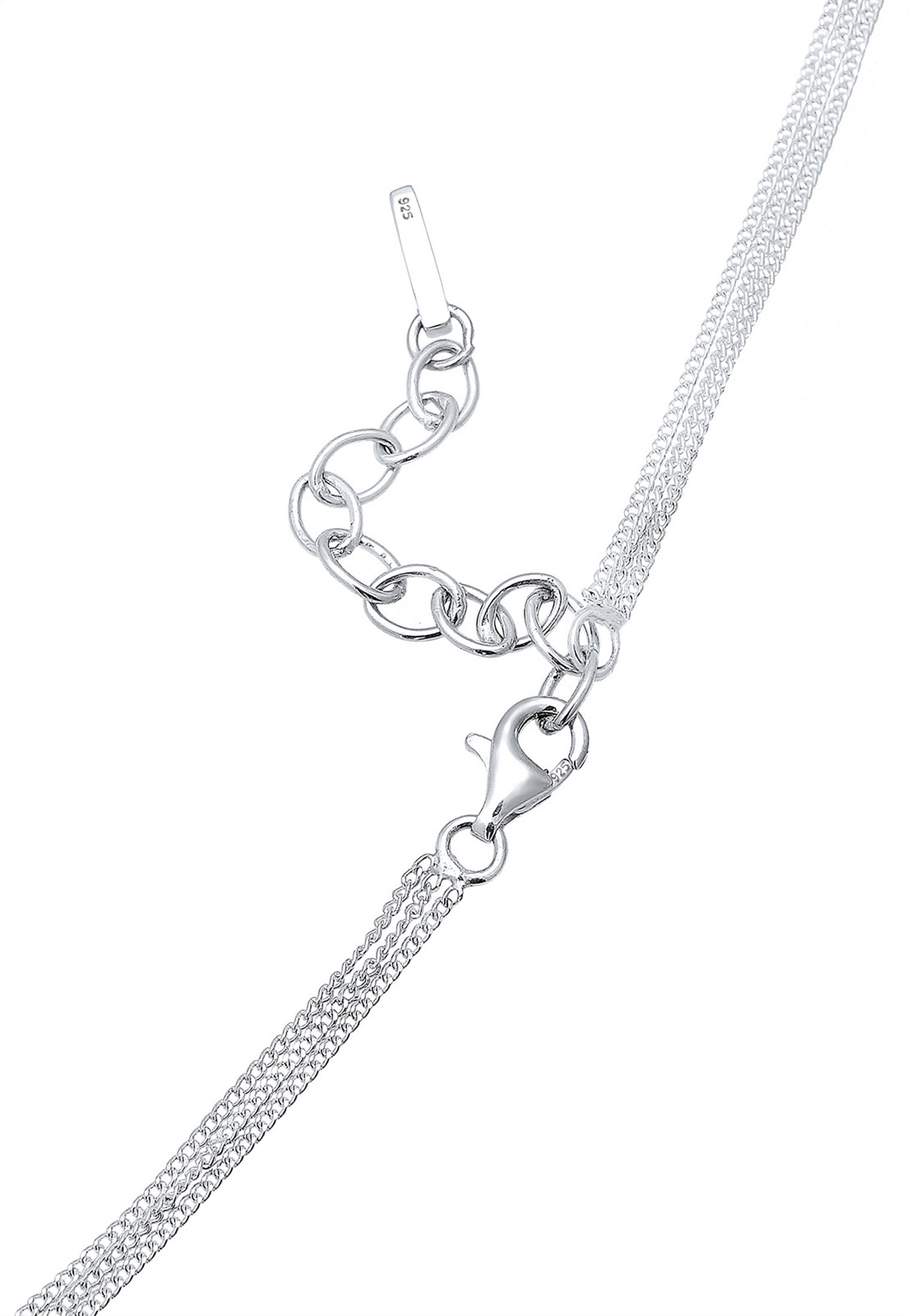 Elli Silberkette »Halskette Layer Kugel Dreieck Rechteck Geo 925 Silber«
