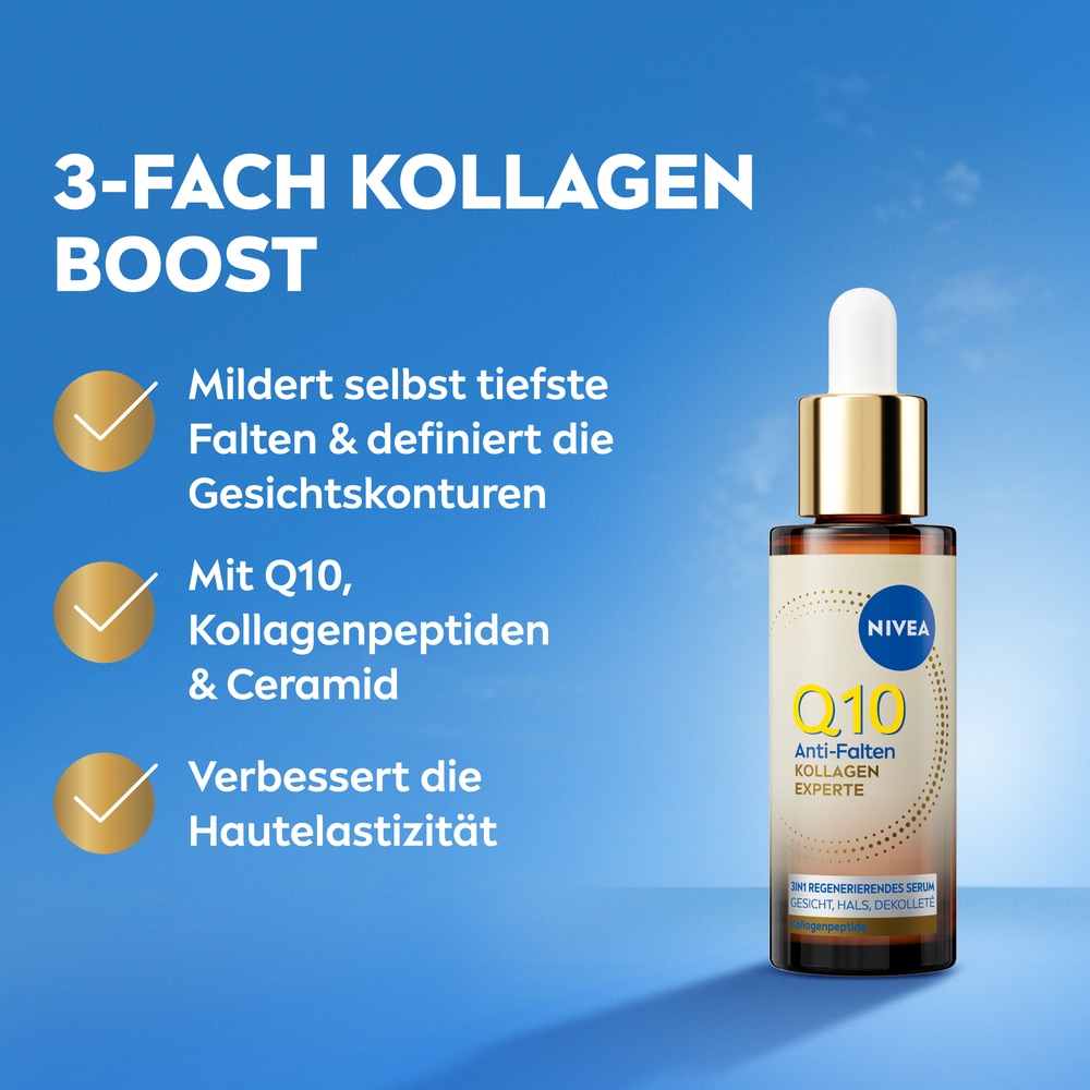 Nivea Gesichtsserum »NIVEA Q10 3-in-1 Regenerierendes Serum« mit Q10, für die tägliche Gesichtspflege