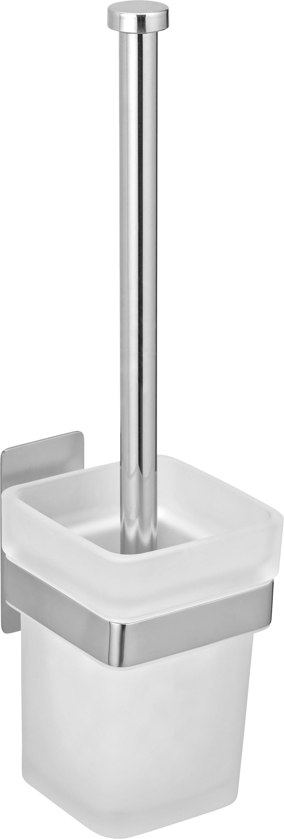 WENKO WC-Garnitur »Turbo-Loc® Genova«, aus Edelstahl-Glas, shine,  abnehmbarer Behälter, mit TurboLoc Befestigung online kaufen | mit 3 Jahren  XXL Garantie