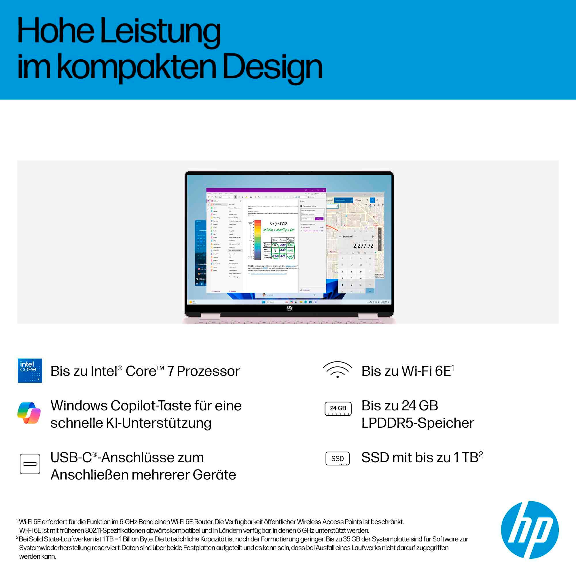 HP Convertible Notebook »OmniBook 5 Flip«, 35,6 cm, / 14 Zoll, Intel, Core i7, Iris Xe Graphics, 512 GB SSD