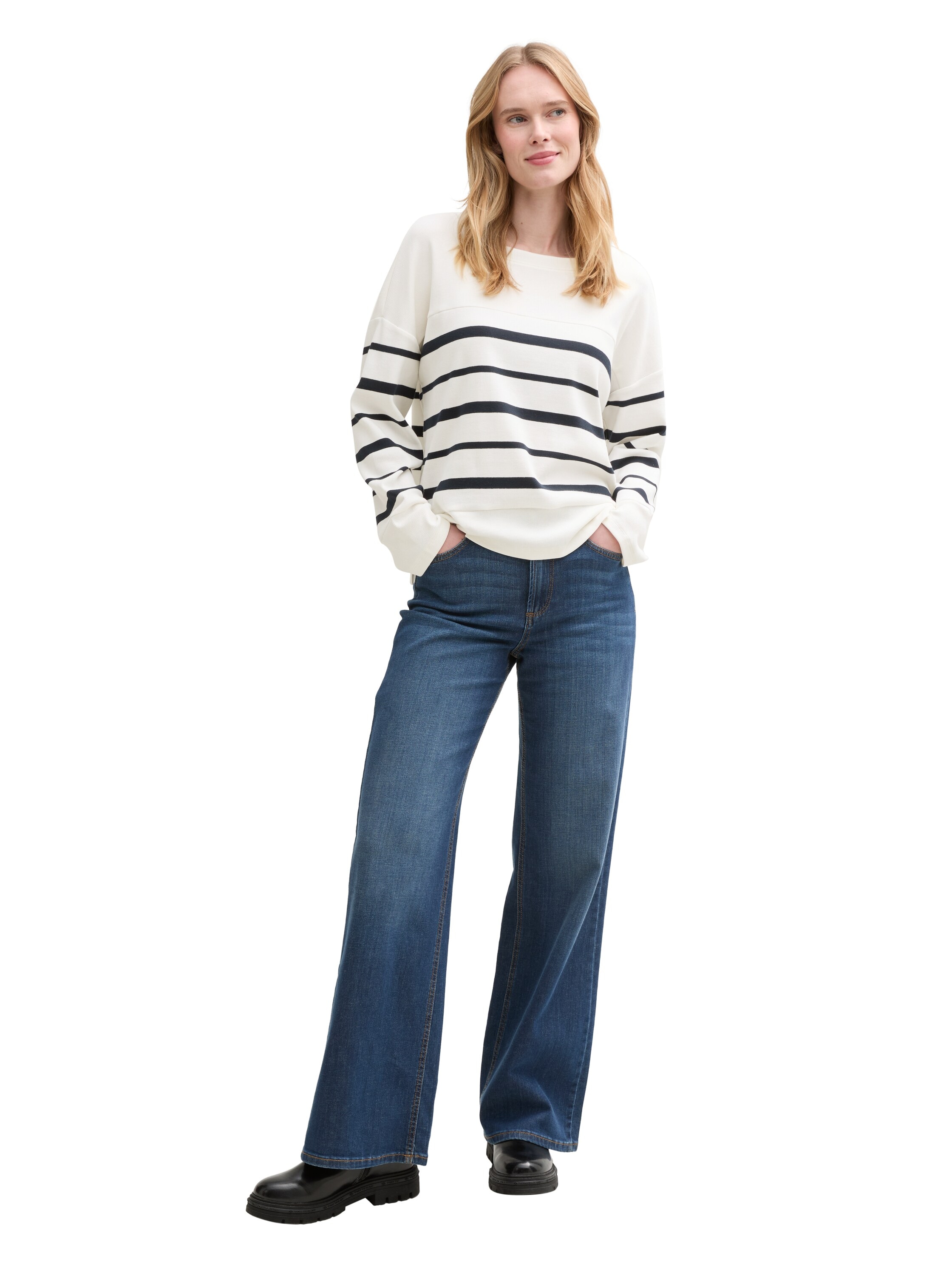 TOM TAILOR Langarmshirt, mit Streifenmuster
