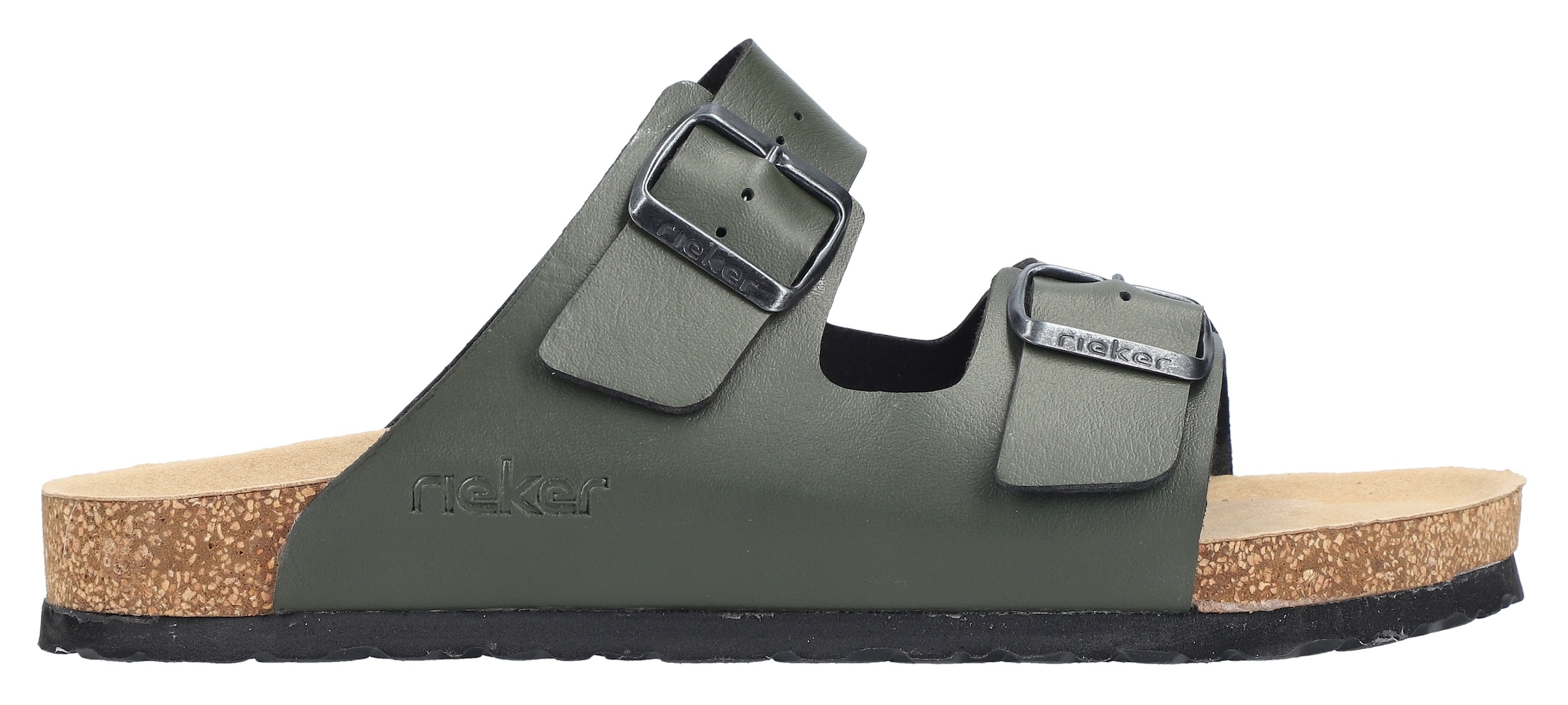 Rieker Pantolette, Sommerschuh, Schlappen, Hausschuh, mit zwei Schnallenverschlüsse