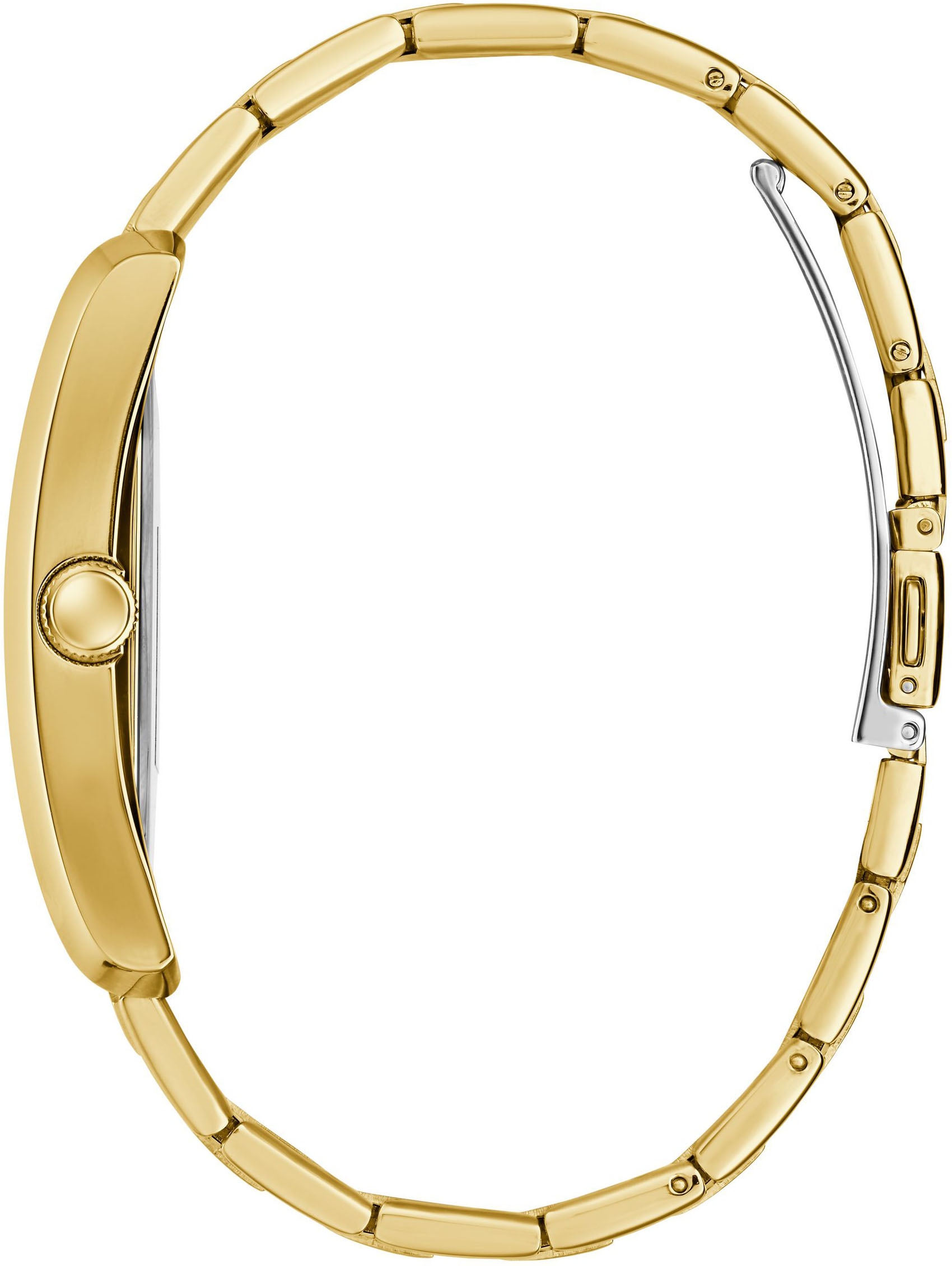 Guess Quarzuhr »CLYDE« Armbanduhr, Herrenuhr, Edelstahlarmband