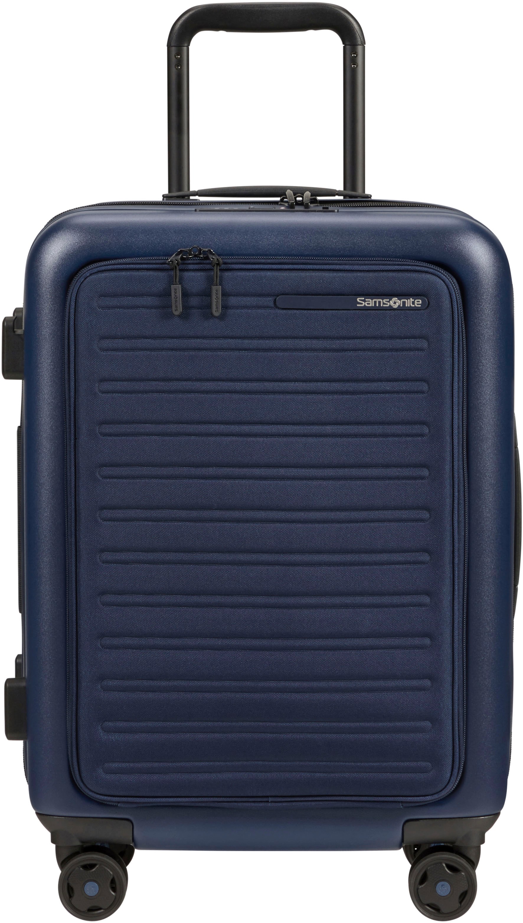 Samsonite Hartschalen-Trolley »STACKD 55«, 4 St. Rollen, Handgepäckkoffer Reisekoffer Reißverschluss-Laptopfach USB-Schleuse