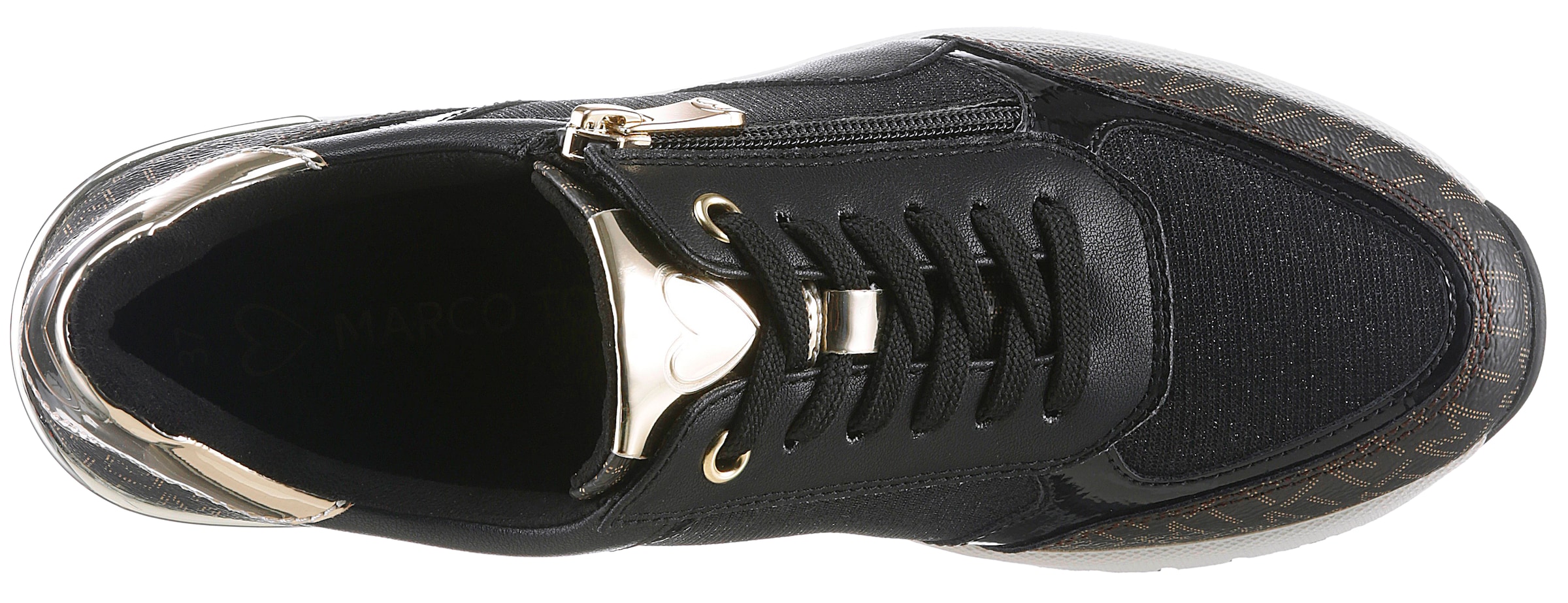 MARCO TOZZI Keilsneaker  , Freizeitschuh, Halbschuh, Schnürschuh in veganer Verarbeitung