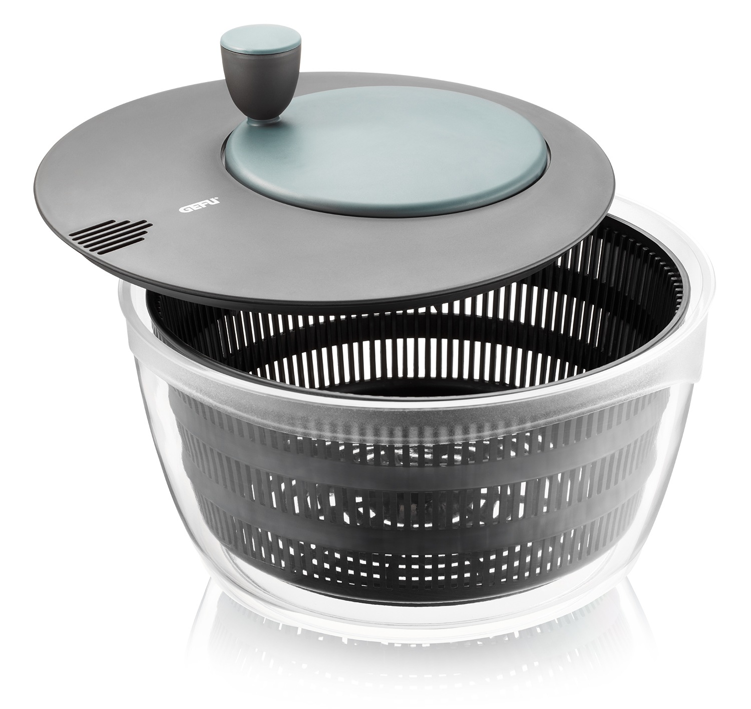 GEFU Salatschleuder »4-IN-1, Schleuder für Salat aus Kunststoff, inkl. Frischhaltedeckel« die Schüssel kann zum Servieren verwendet werden