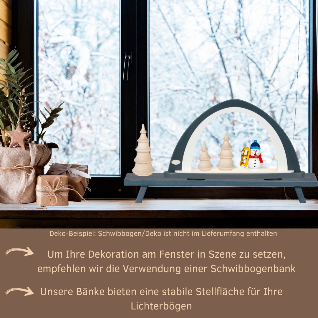 Weigla Schwibbogen-Fensterbank »Weihnachtsdeko, Made in Germany«, aus Buchenholz, Tiefe ca. 7,5 cm