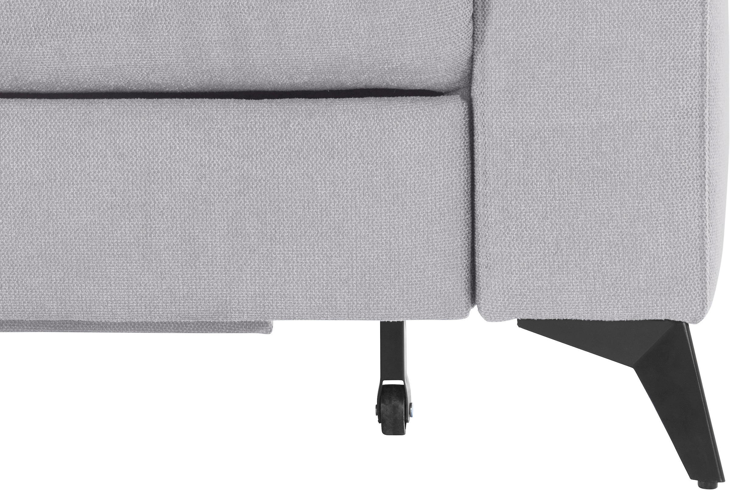 Places of Style Ecksofa »Lolland L-Form«, Wahlweise mit Bettfunktion und Bettkasten, Federkern