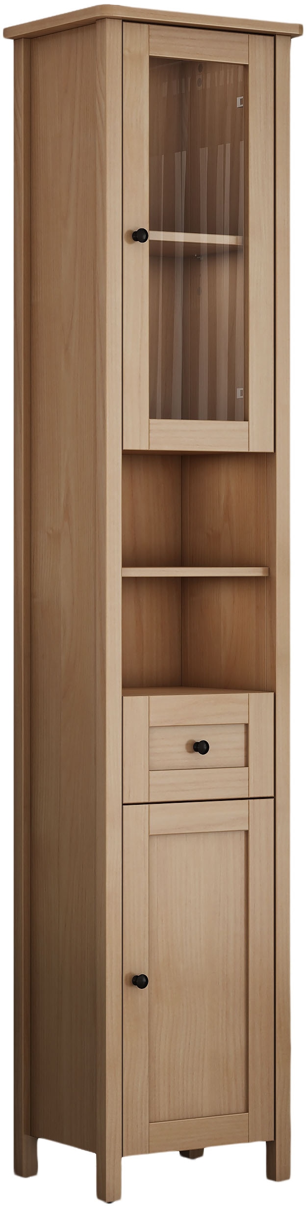 welltime Hochschrank »STOCKHOLM« Badschrank Breite 40cm mit Glastür