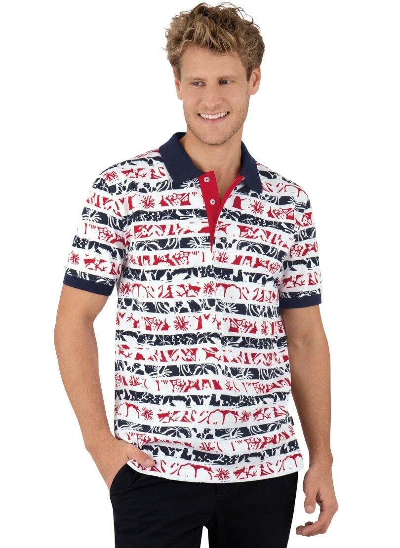 Trigema Poloshirt »TRIGEMA Poloshirt mit floralem Streifenmuster« bei | Poloshirts