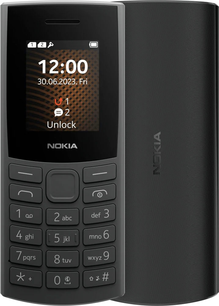 Nokia Handy »105 4G Edition cm/1,8 XXL 2023 UNIVERSAL 3 Garantie Jahre Zoll | Mobiltelefon«, Charcoal, 4,57 ➥
