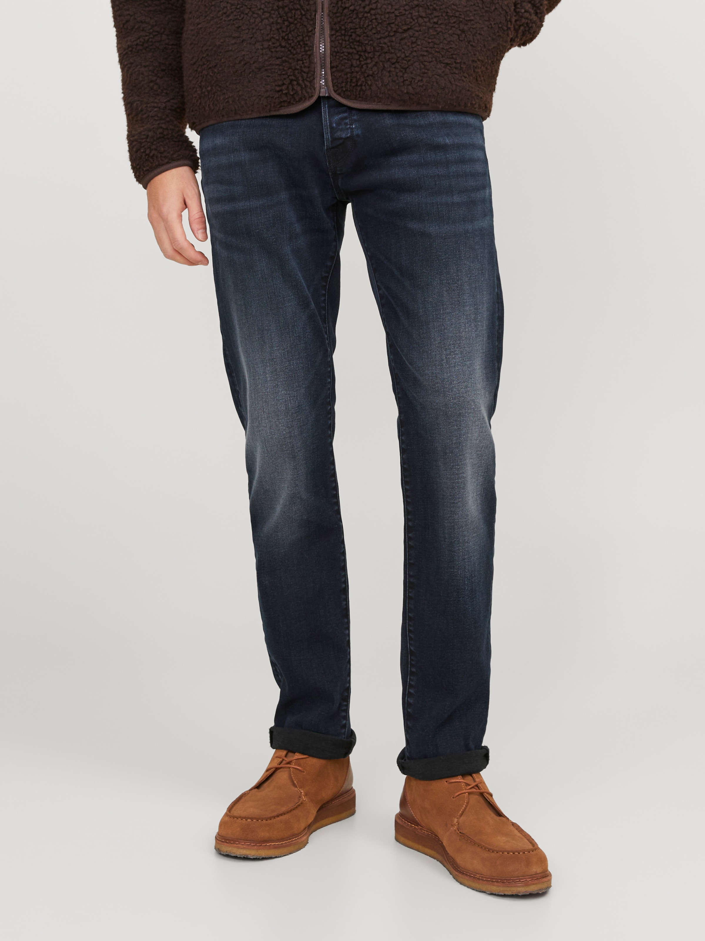 Jack & Jones Slim-fit-Jeans »JJIGLENN – Jeans mit Stretch, niedriger Leibhöhe und Taschen« used, modisch, slim fit, Denim/Jeans