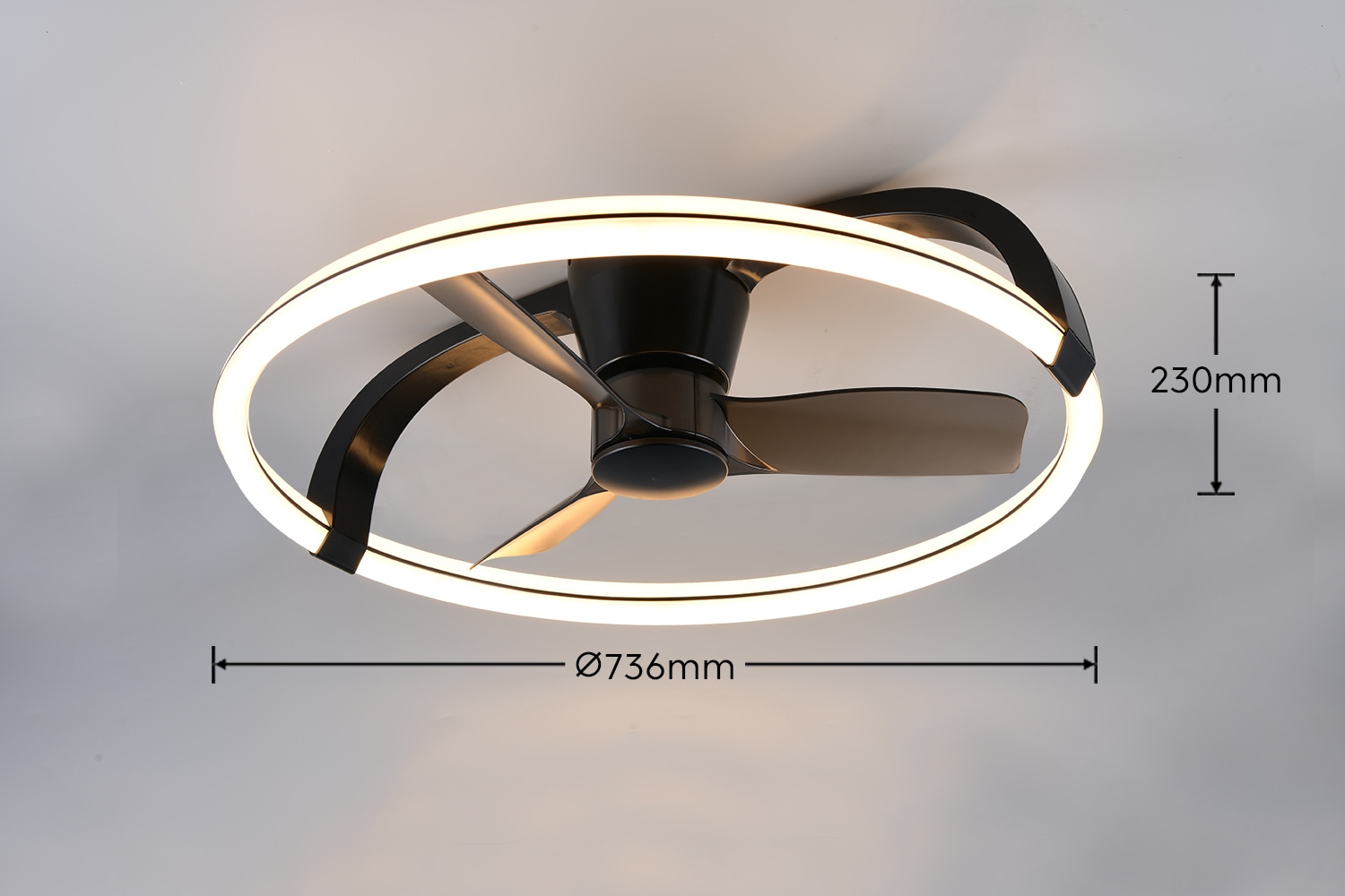 REALITY Leuchten LED Deckenleuchte »STOCKHOLM mit Ventilator, Deckenventilator mit Licht inklFernbedienung« LED-Board 1 Stk. warmweiß - kaltweiß 6 Geschwindigkeiten Timer Vor- & Rücklauf LED dimmbar CCT Nachtlicht