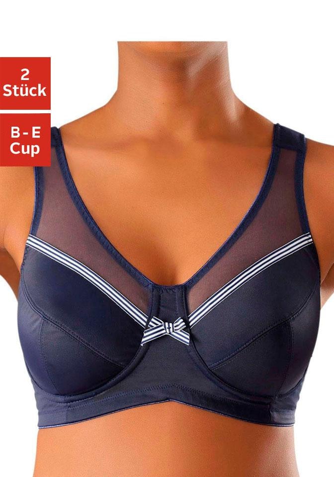 2 Entlastungs-BH, (Packung, Bügel, ♕ Dessous ohne bei petite fleur Basic Stück),