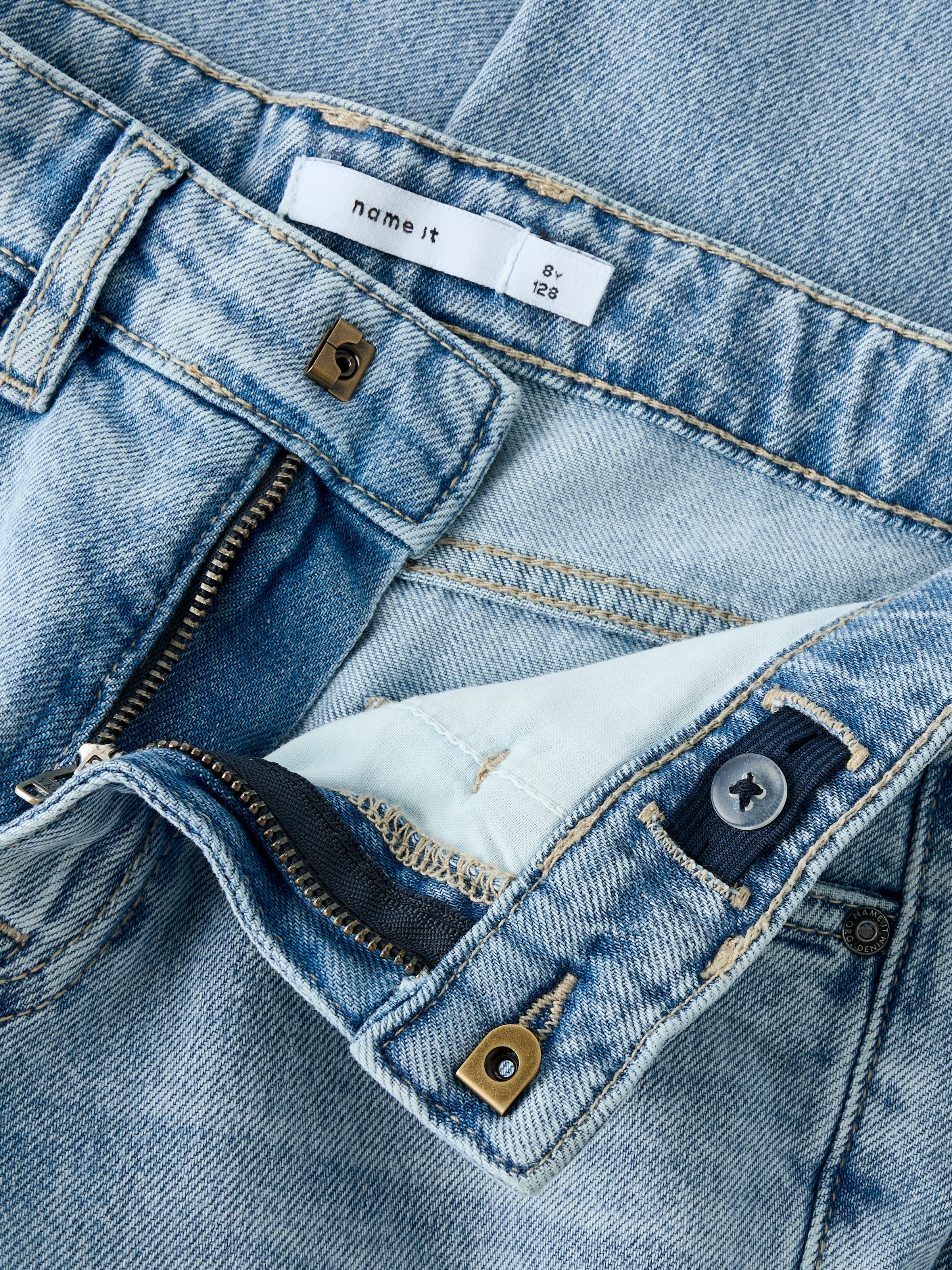 Name It Straight-Jeans »NKMRYAN – Jeans mit geradem Bein, strapazierfähig« unifarben, casual, straight fit, Denim/Jeans