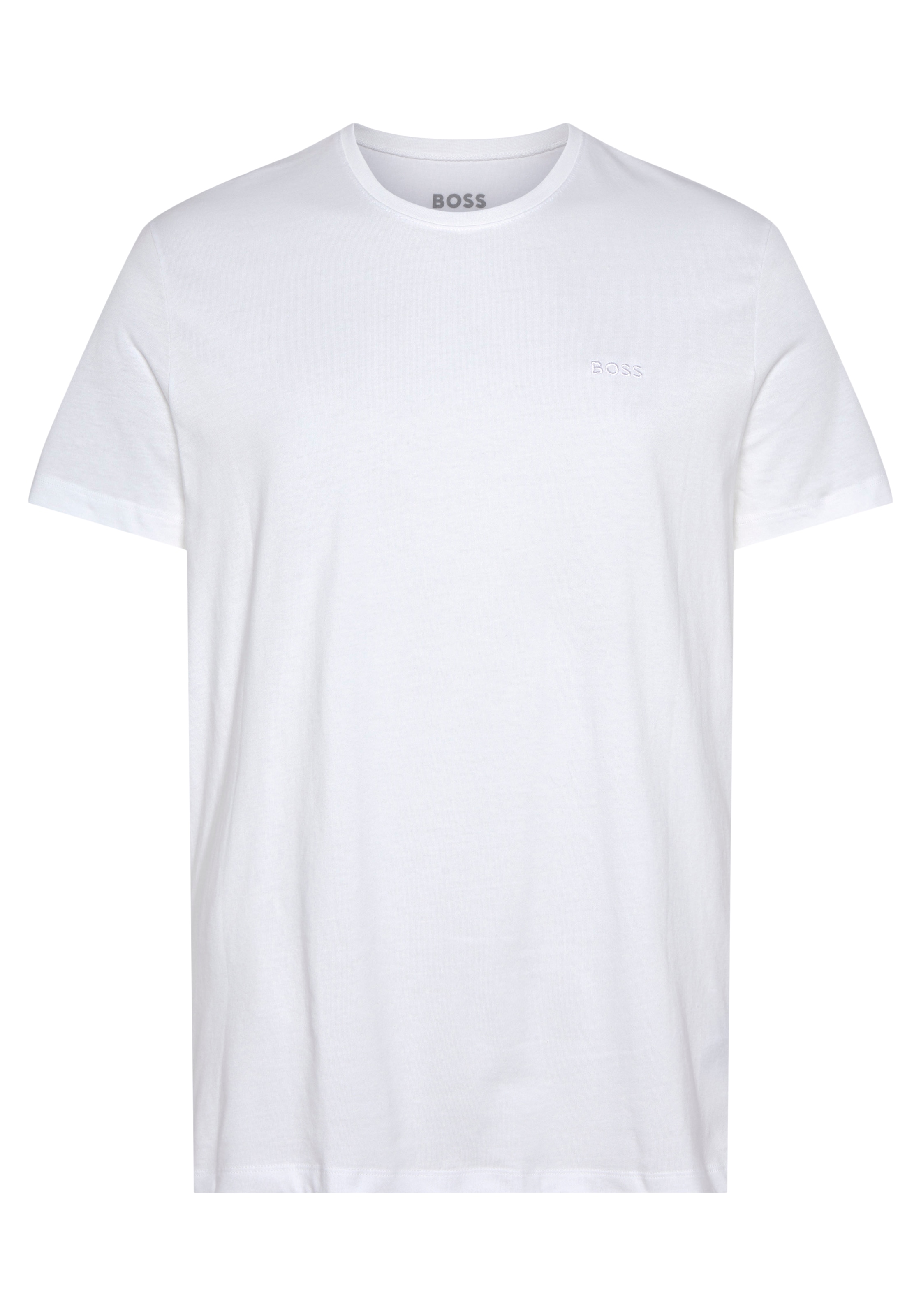 BOSS Rundhalsshirt »TShirtRN 2P Comfort«, (Packung, 2 tlg., 2er Pack), mit Ton-in-Ton BOSS Logo-Schriftzug