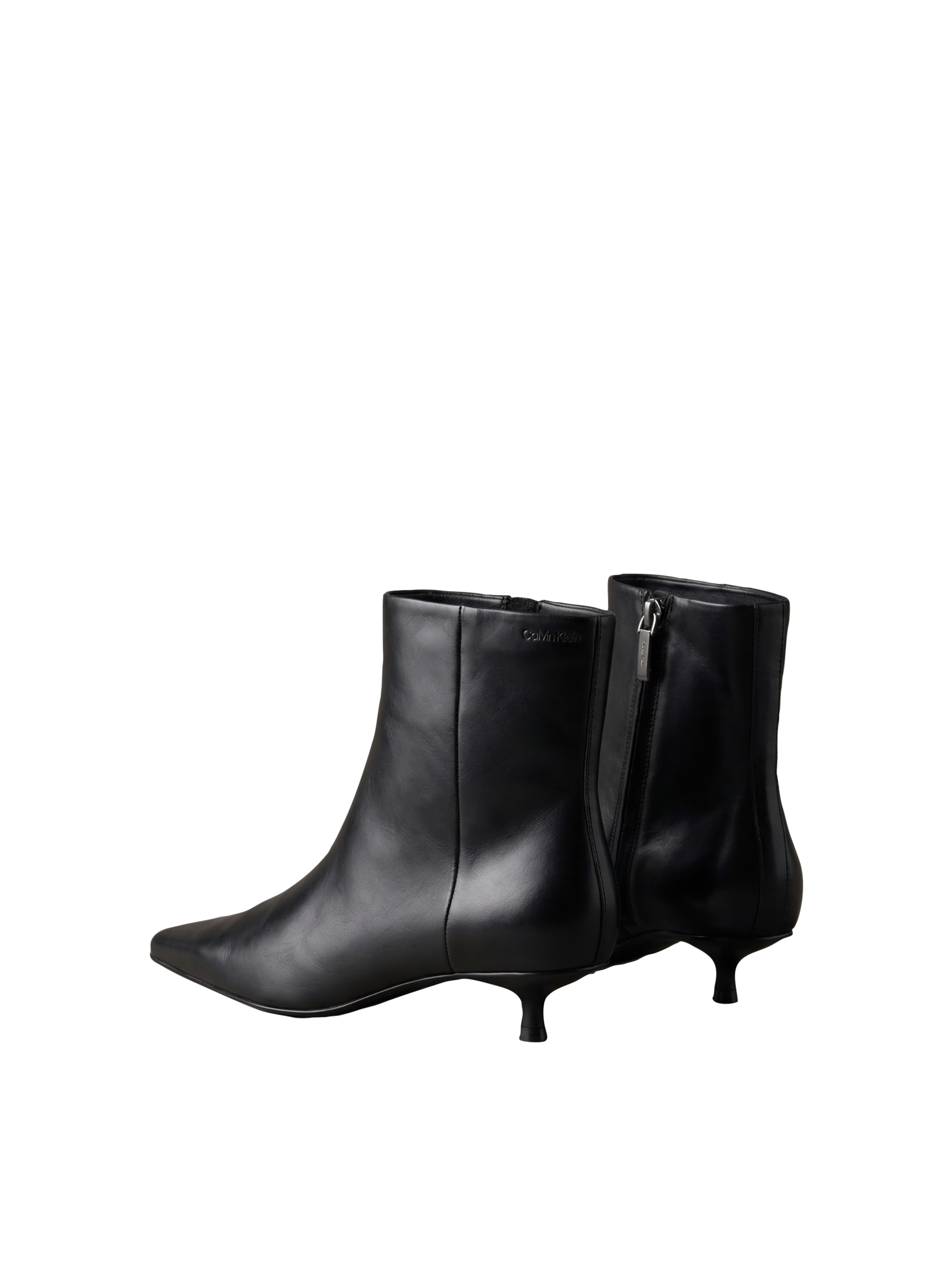 Calvin Klein Stiefelette »KITTEN HEEL ANKLE BOOT LTH«  Abend-Stiefelette, Festtagsschuh in spitzer Form