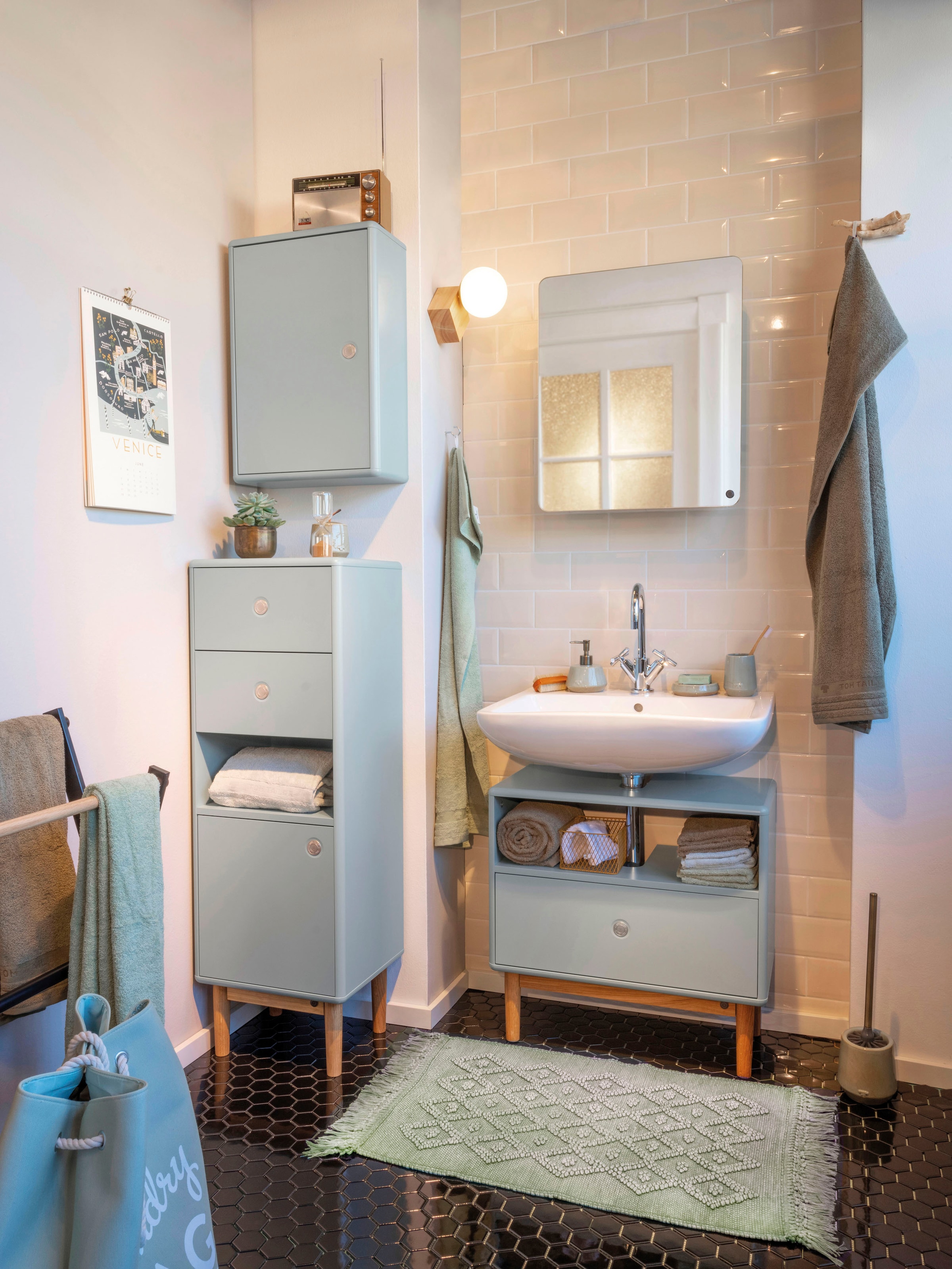 TOM TAILOR HOME Waschbeckenunterschrank »COLOR BATH«, mit Schublade, mit  Push-to-Open, mit Füßen in Eiche, Breite 65 cm online kaufen | mit 3 Jahren  XXL Garantie