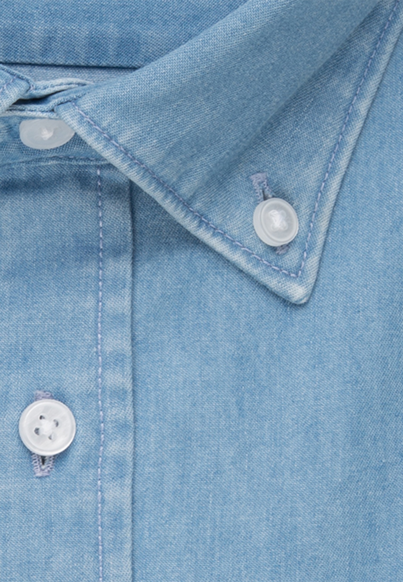 seidensticker Jeanshemd »Regular«, Regular Langarm Button-Down-Kragen Uni
