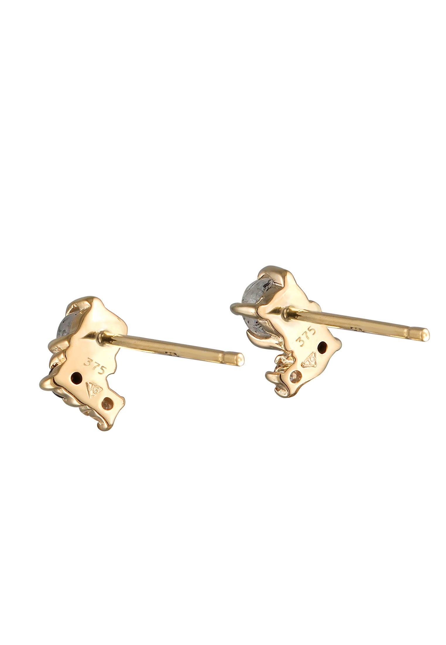 Elli DIAMONDS Paar Ohrstecker »Ohrringe Ohrstecker Diamant (0.012 ct.) Topas Turmalin 375 Gelbgold«
