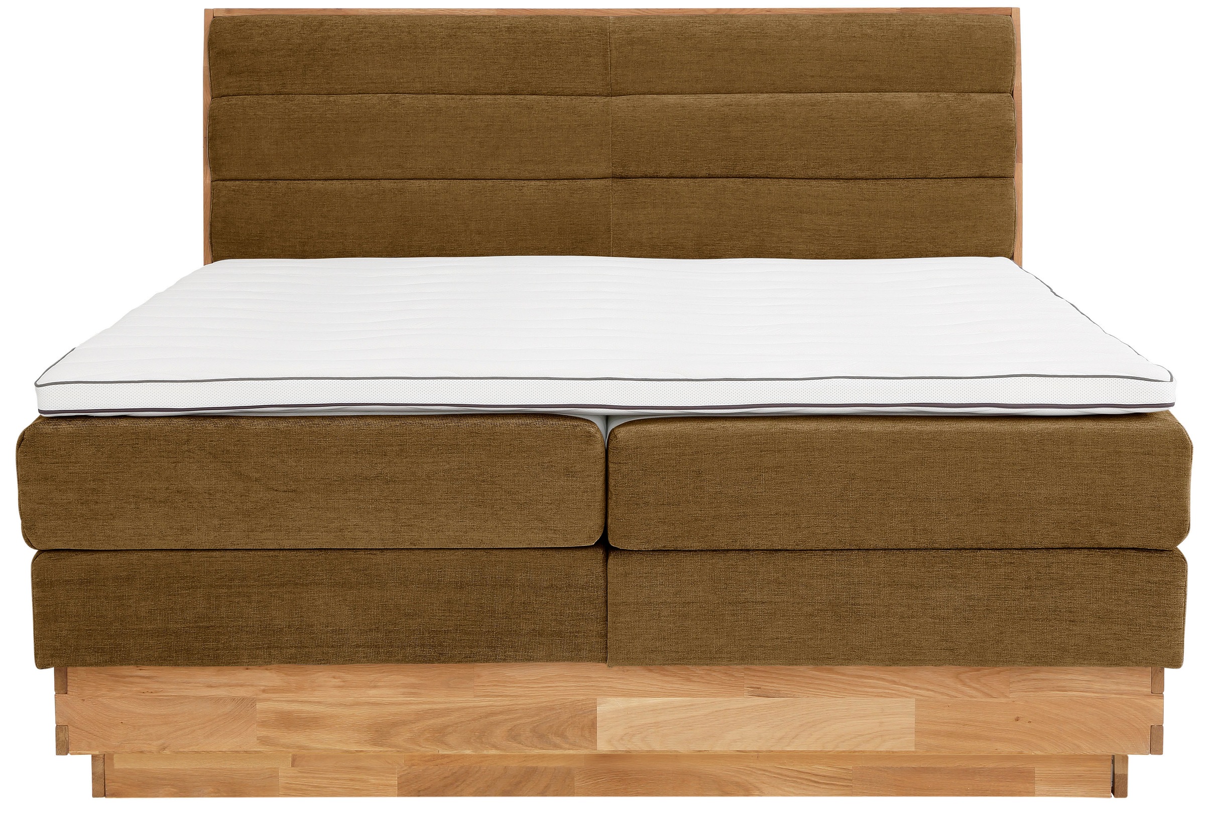 OTTO products Boxspringbett »Jenna«, ohne LED-Beleuchtung, mit zertifizierten, recycelten Bezugsstoffen