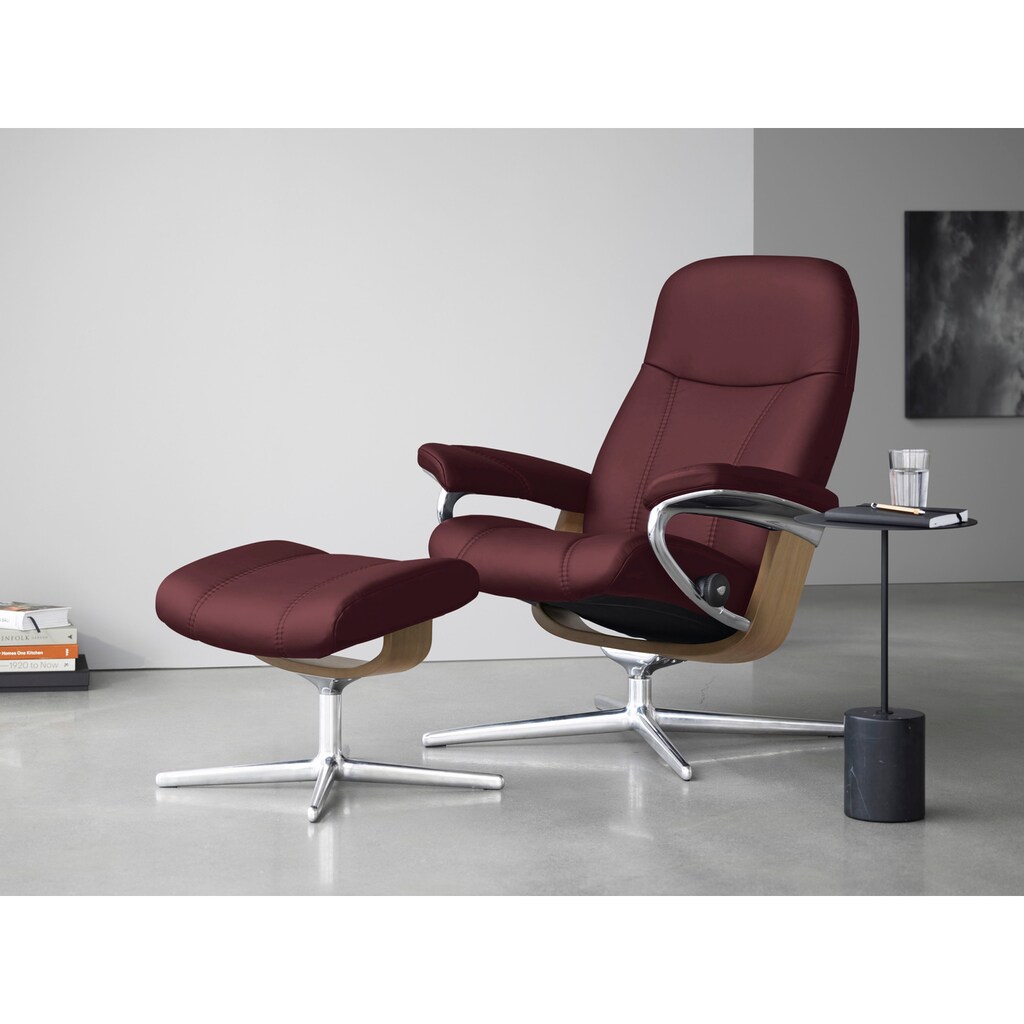 Stressless® Relaxsessel »Consul«, mit Cross Base, Größe S, M & L, Holzakzent Eiche