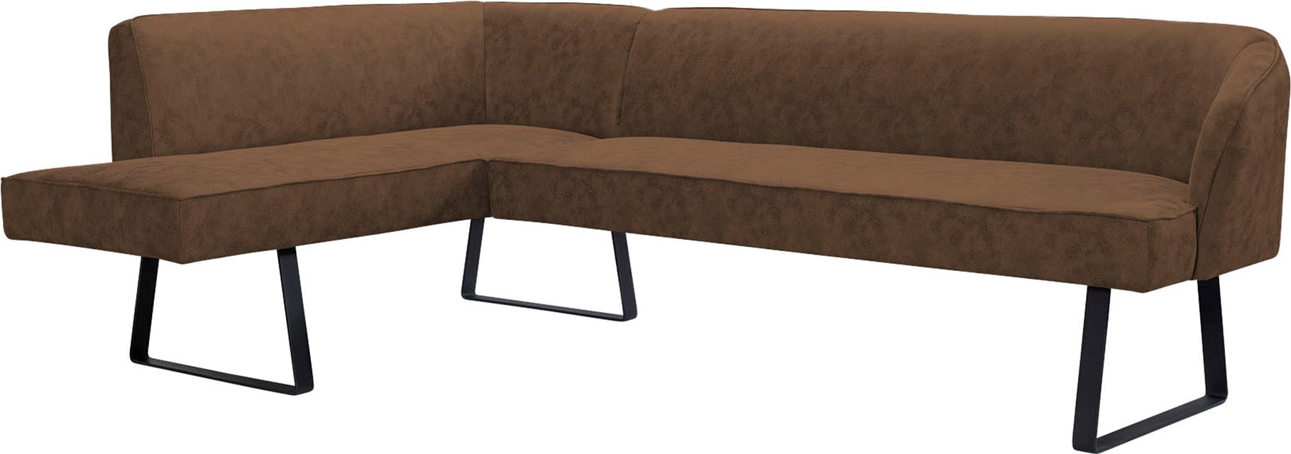 exxpo - sofa fashion Eckbank »Americano«, mit Keder und Metallfüßen, Bezug in verschiedenen Qualitäten