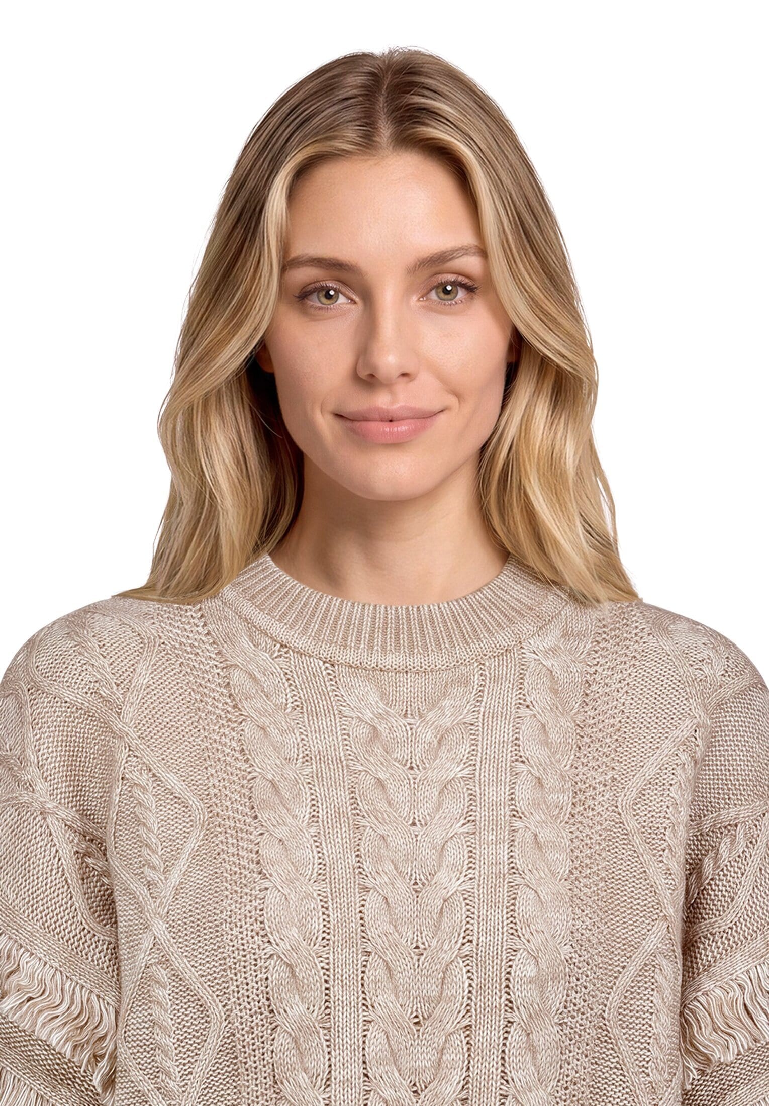 Betty&Co Strickpullover »Strickpullover mit Fransen«