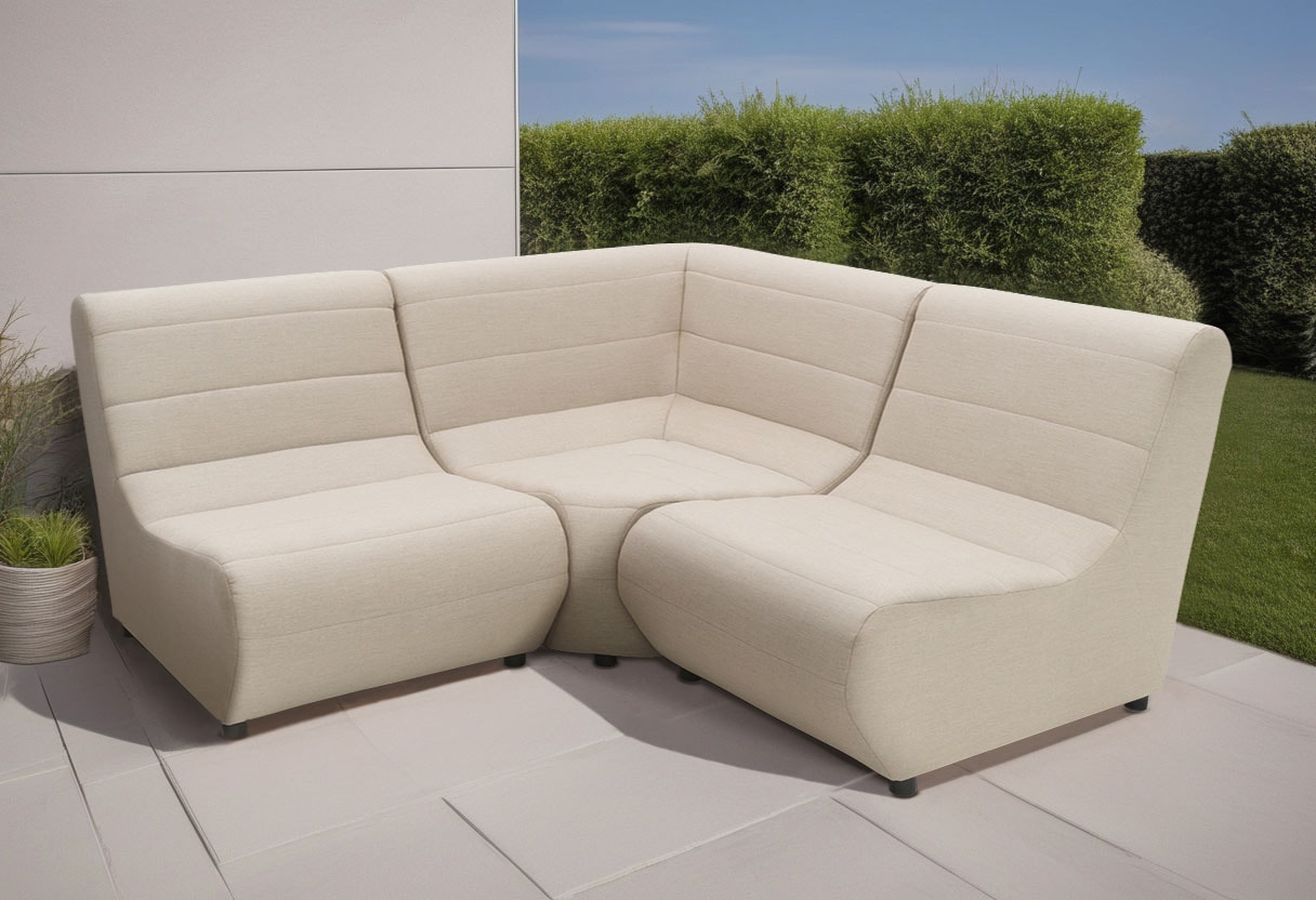 Ecksofa »Soleil, pflegeleichter und wetterfester Bezug«, Outdoor, besonderes Design...