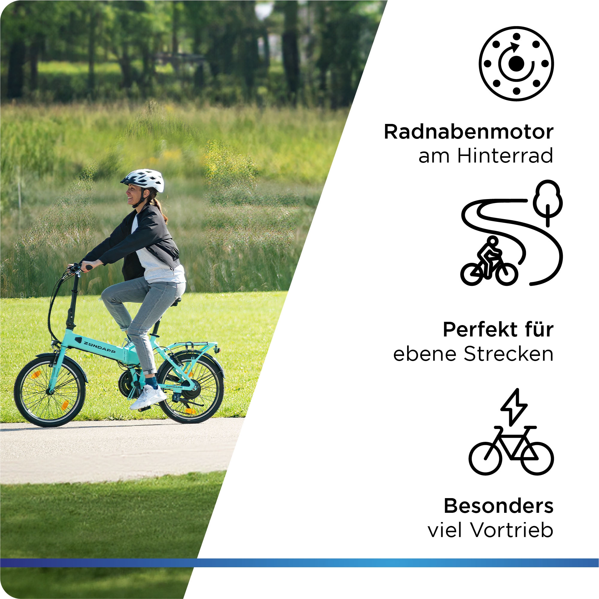 Zündapp E-Bike »Z101«, 6 Gang, Shimano, Tourney RD-TY300, Heckmotor 250 W, Pedelec, Elektrofahrrad für Damen u. Herren