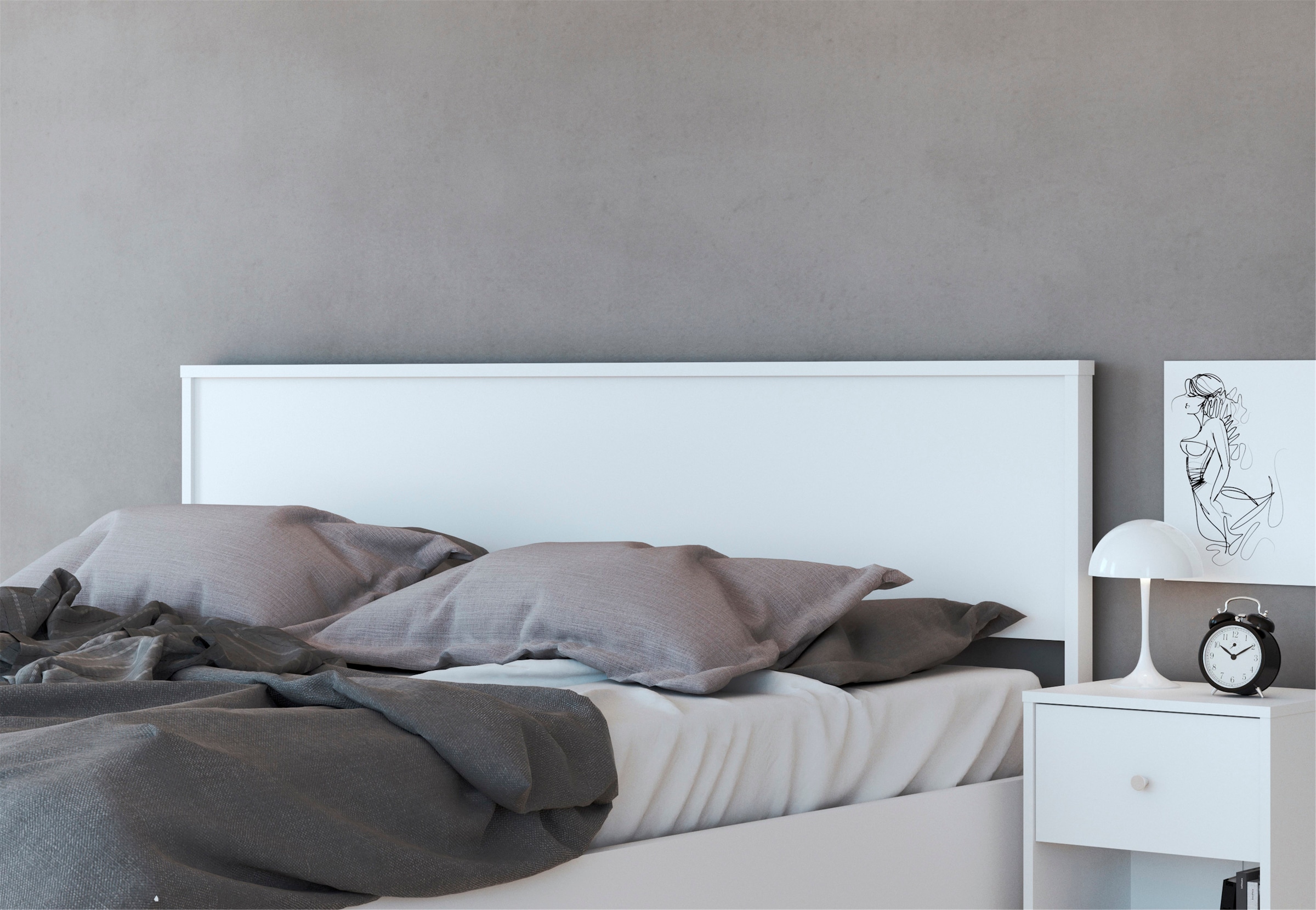 Home affaire Nachtkommode »May, Nachttisch, Nachtschrank, Beistelltisch,« mit 1 Schublade und einem offenen Fach, Breite 38 cm, Höhe 48 cm