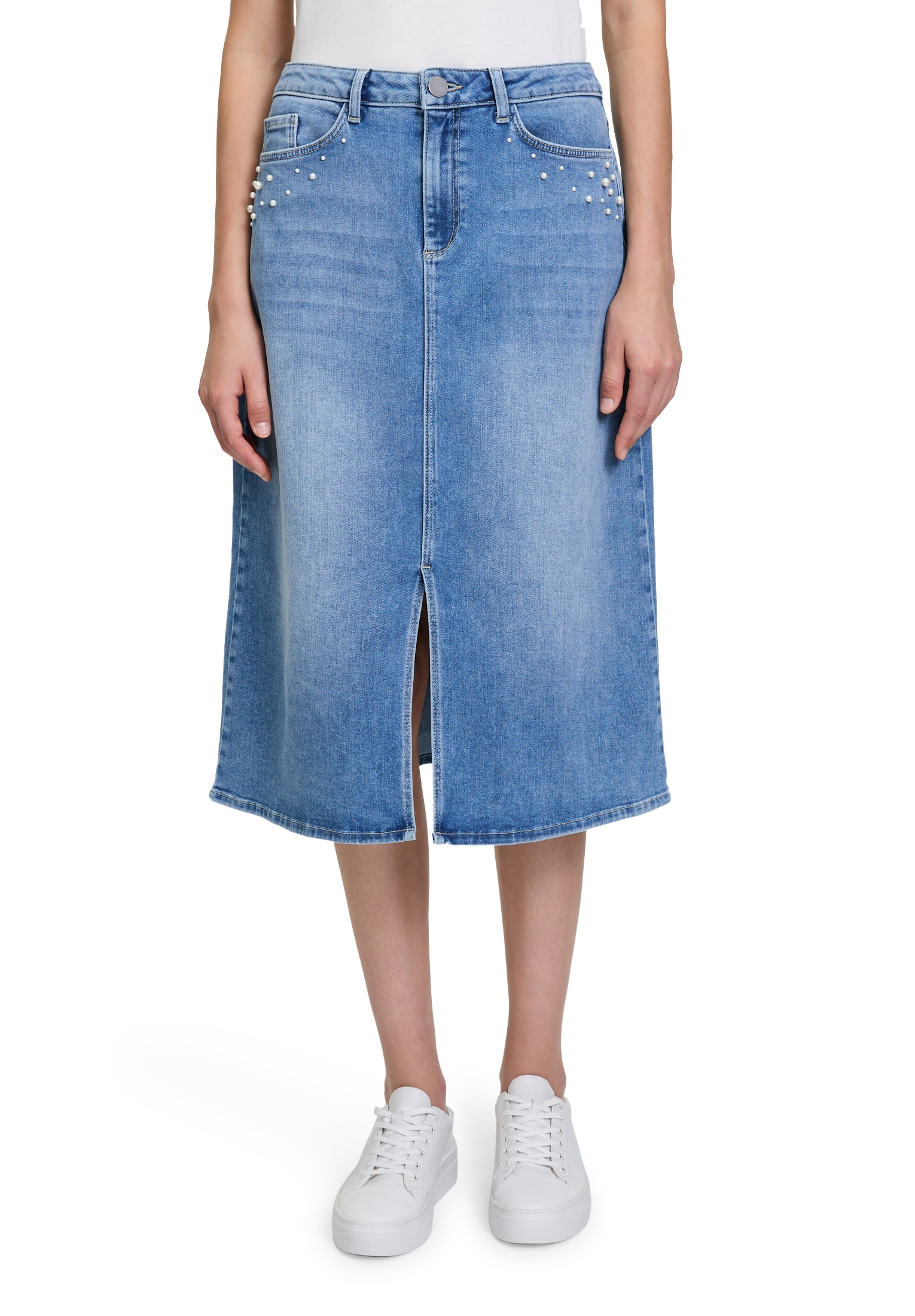 Betty&Co Jeansrock »Jeansrock mit Waschung«
