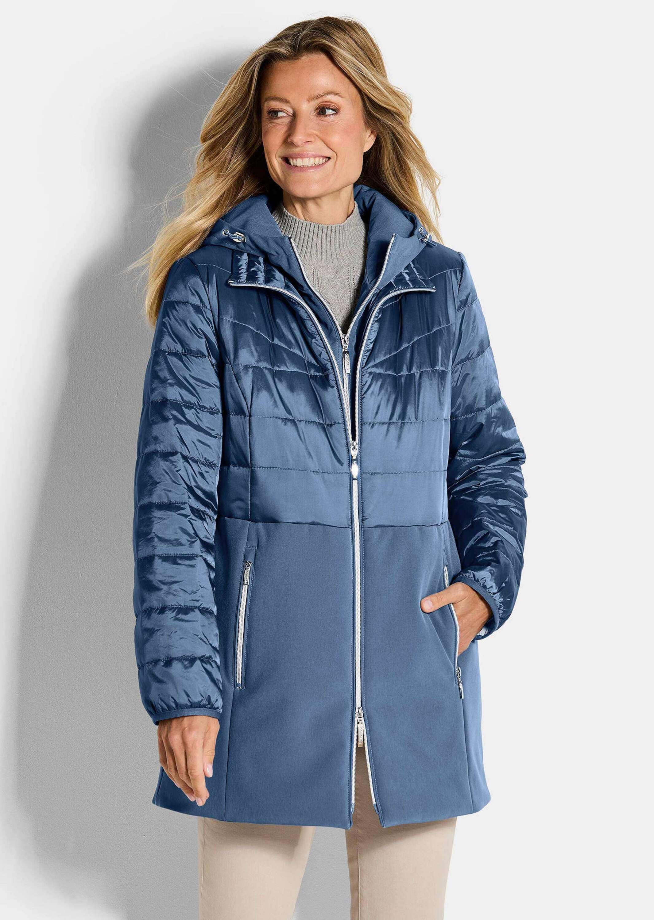 GOLDNER Langmantel »Kurzgröße Steppmantel mit Softshell-Einsatz«