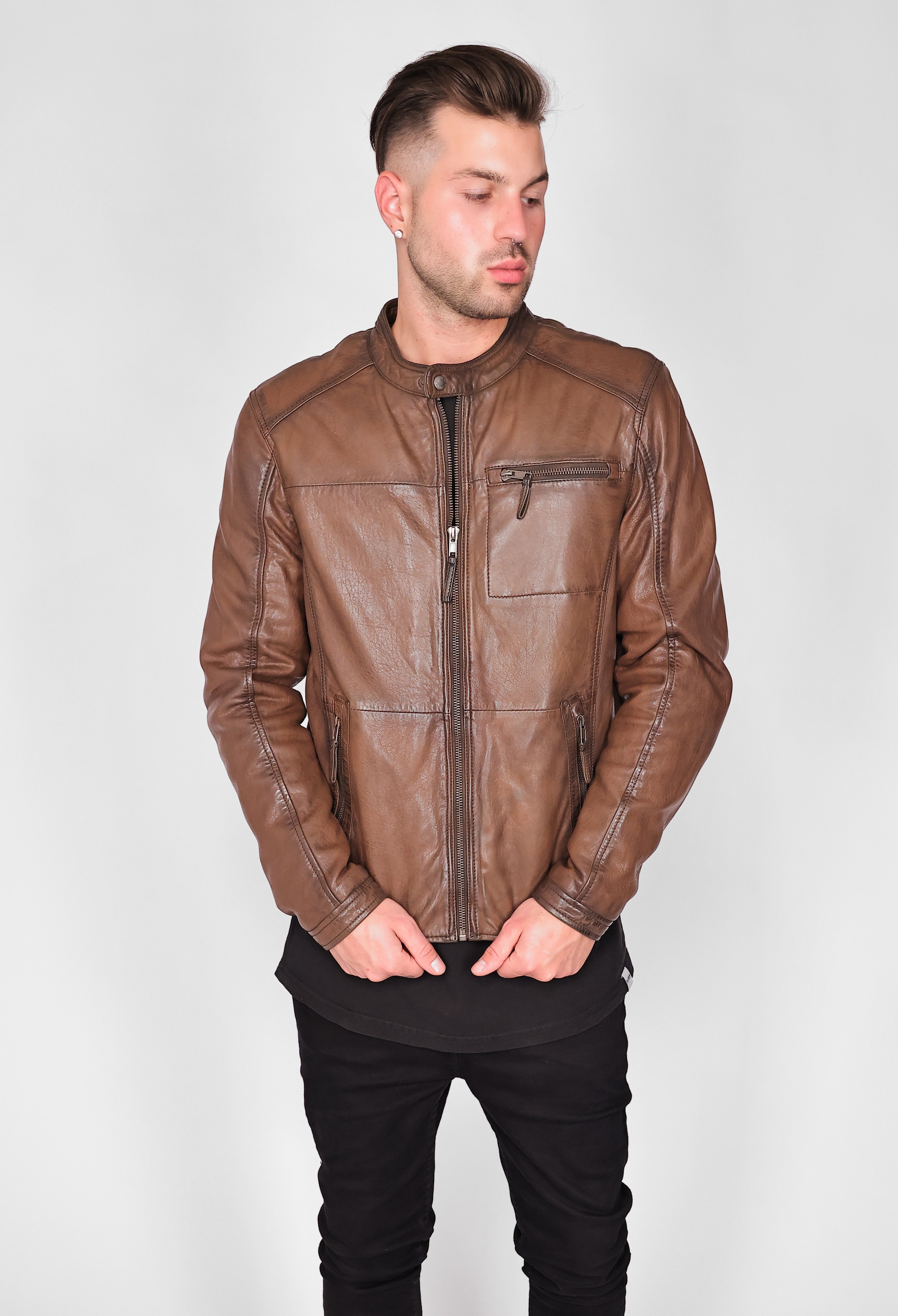 MUSTANG Bikerjacke »Lederjacke 31020238«