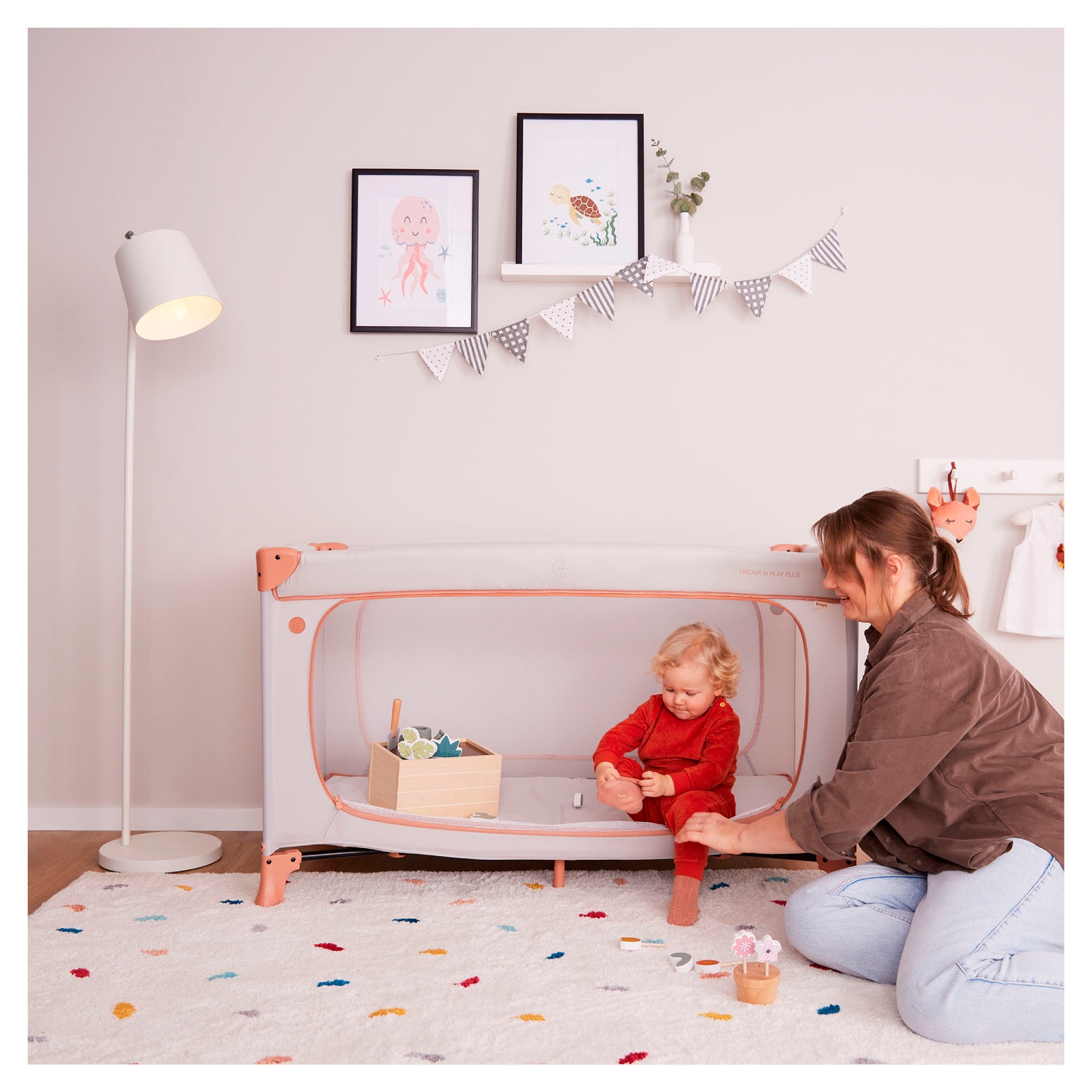 Hauck Baby-Reisebett »Dream N Play Plus, Disney Pooh Friends Beige«