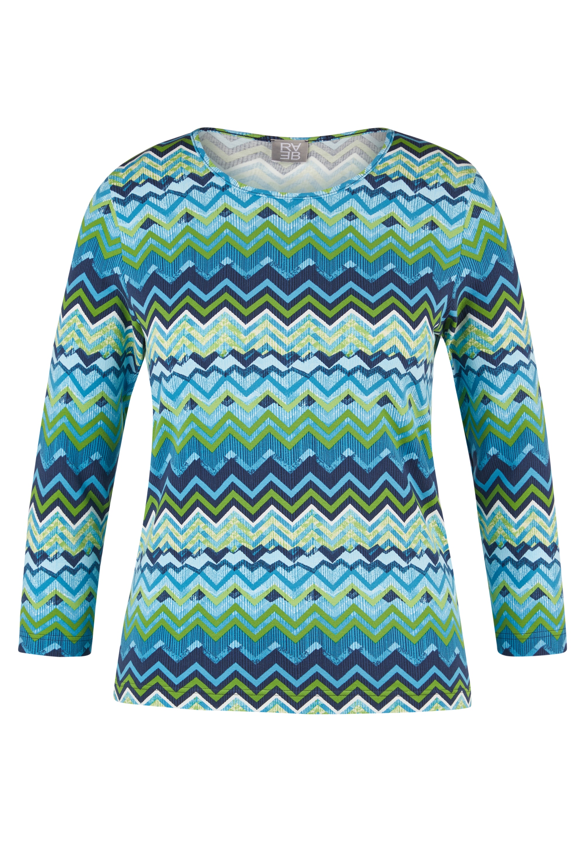 Rabe 3/4-Arm-Shirt mit grafischem Muster