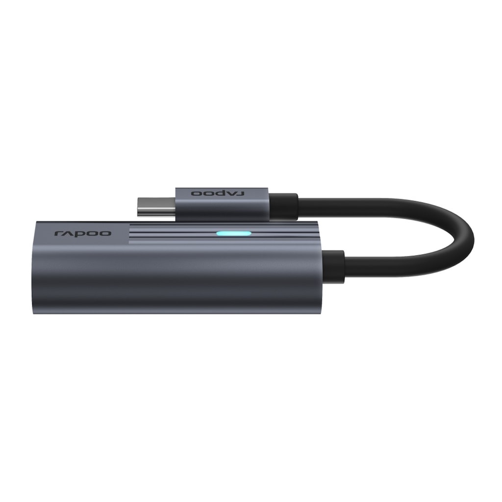 Rapoo USB-Adapter »UCA-1002 USB-C Adapter, USB-C auf 3,5 mm Audio, Grau«, USB-C zu 3,5-mm-Klinke, 15 cm