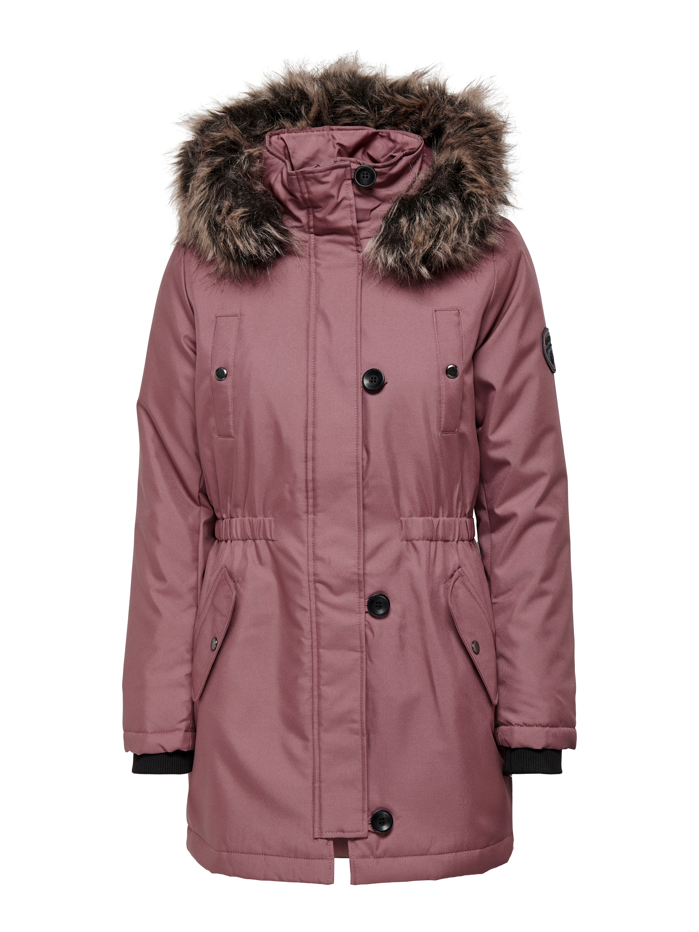 ONLY Parka »ONLIRIS FUR WINTER PARKA LIFE CC OTW«, mit Kapuze, mit verdeckter Knopfleiste